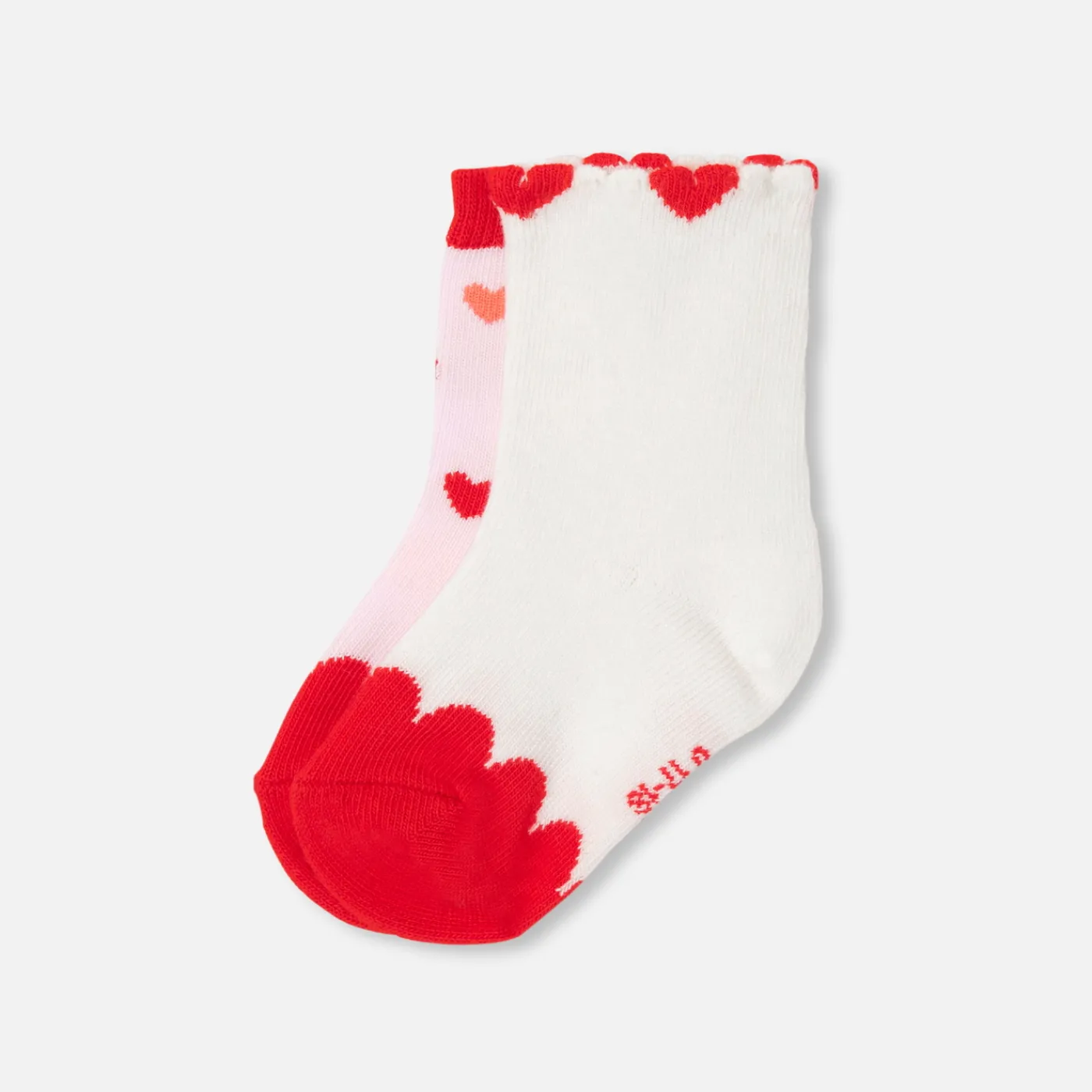 Tights, Socks And Booties|Accessories-Jacadi Baby girl socks duo Pink/Multicolour