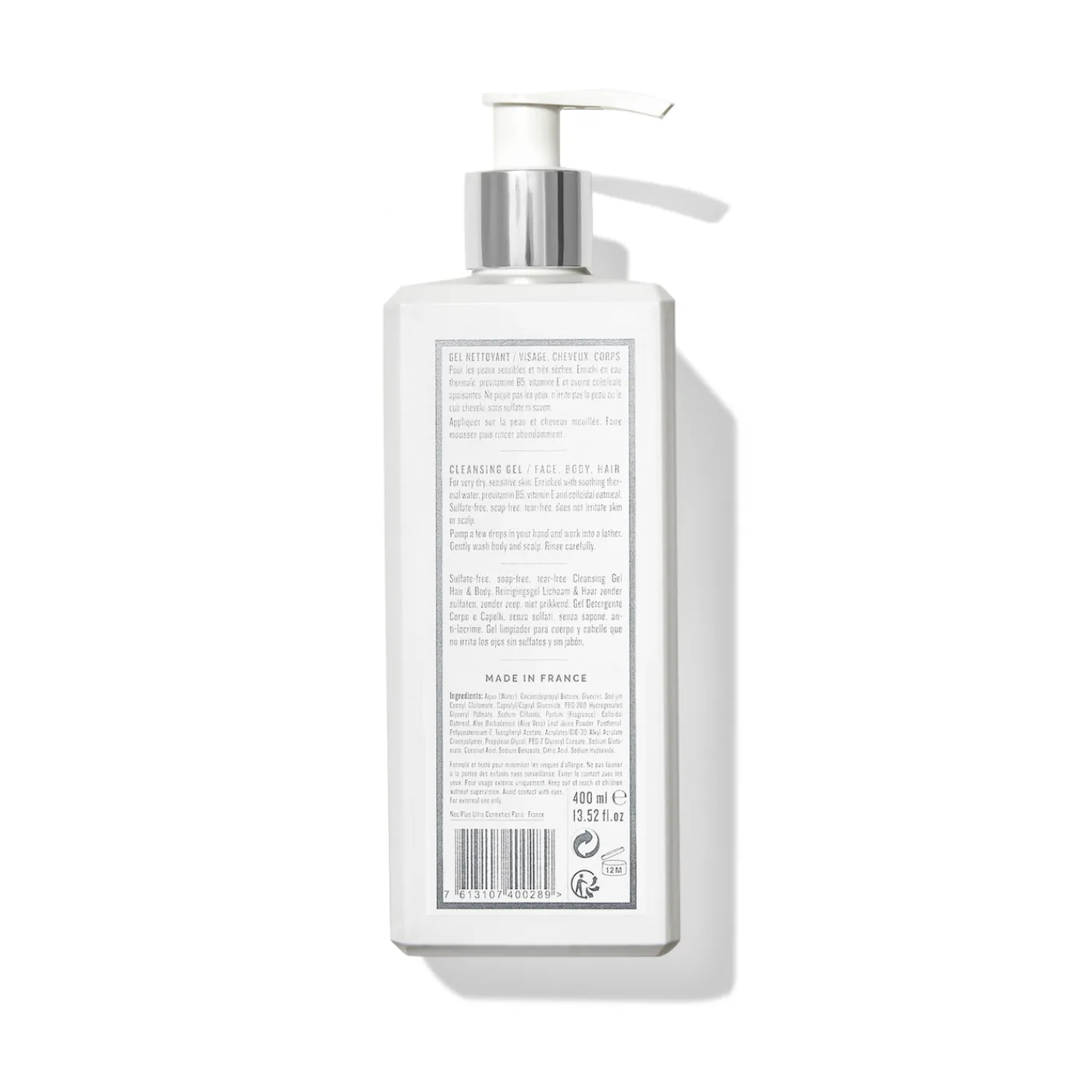 Skincare And Scented Waters|Bath Towels And Bath Capes-Jacadi Hair and body cleansing gel 400 ml Jacadi White