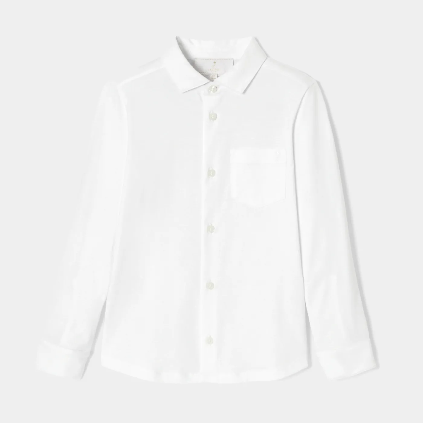 Shirts-Jacadi Boy shirt in mercerised cotton Jacadi White