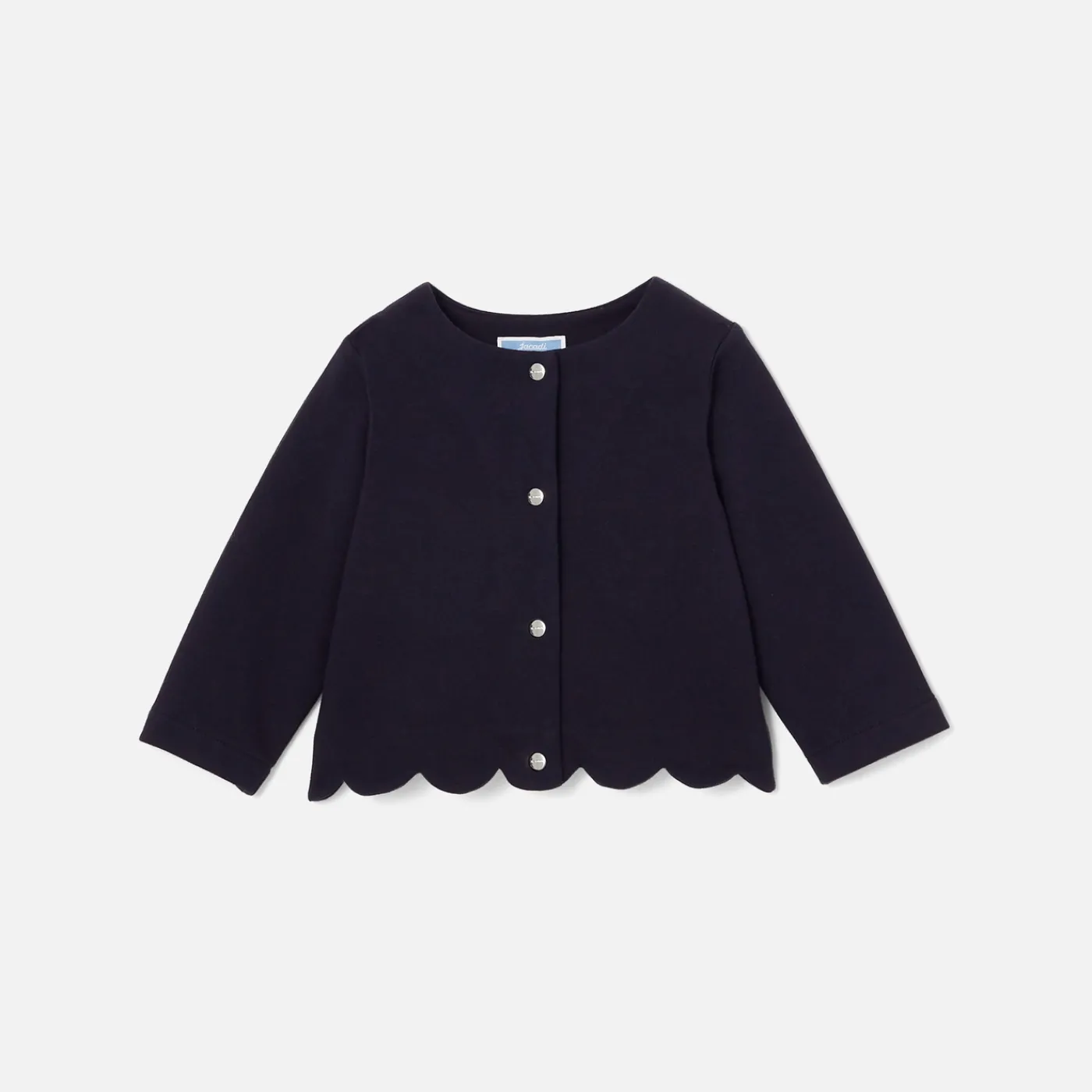 Cardigans, Sweaters And Sweatshirts-Jacadi Baby girl fleece cardigan Jacadi Navy