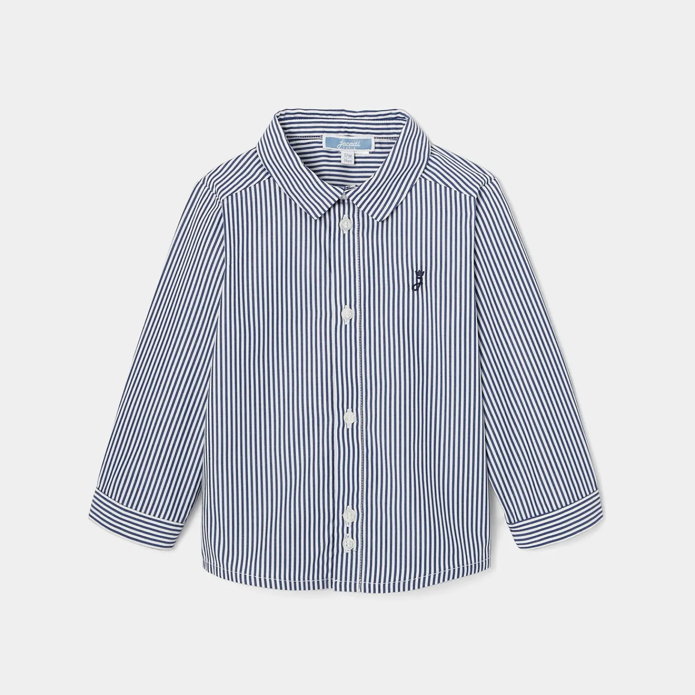 Shirts-Jacadi Baby boy striped shirt White/Blue