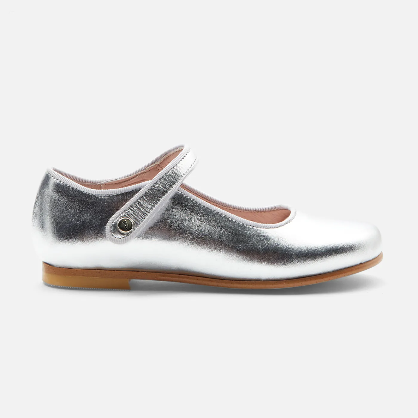 Mary Janes, T-Straps And Ballet Flats-Jacadi Girl glazed leather Mary Janes Silver
