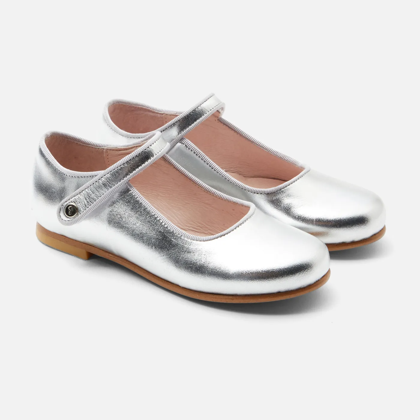 Mary Janes, T-Straps And Ballet Flats-Jacadi Girl glazed leather Mary Janes Silver