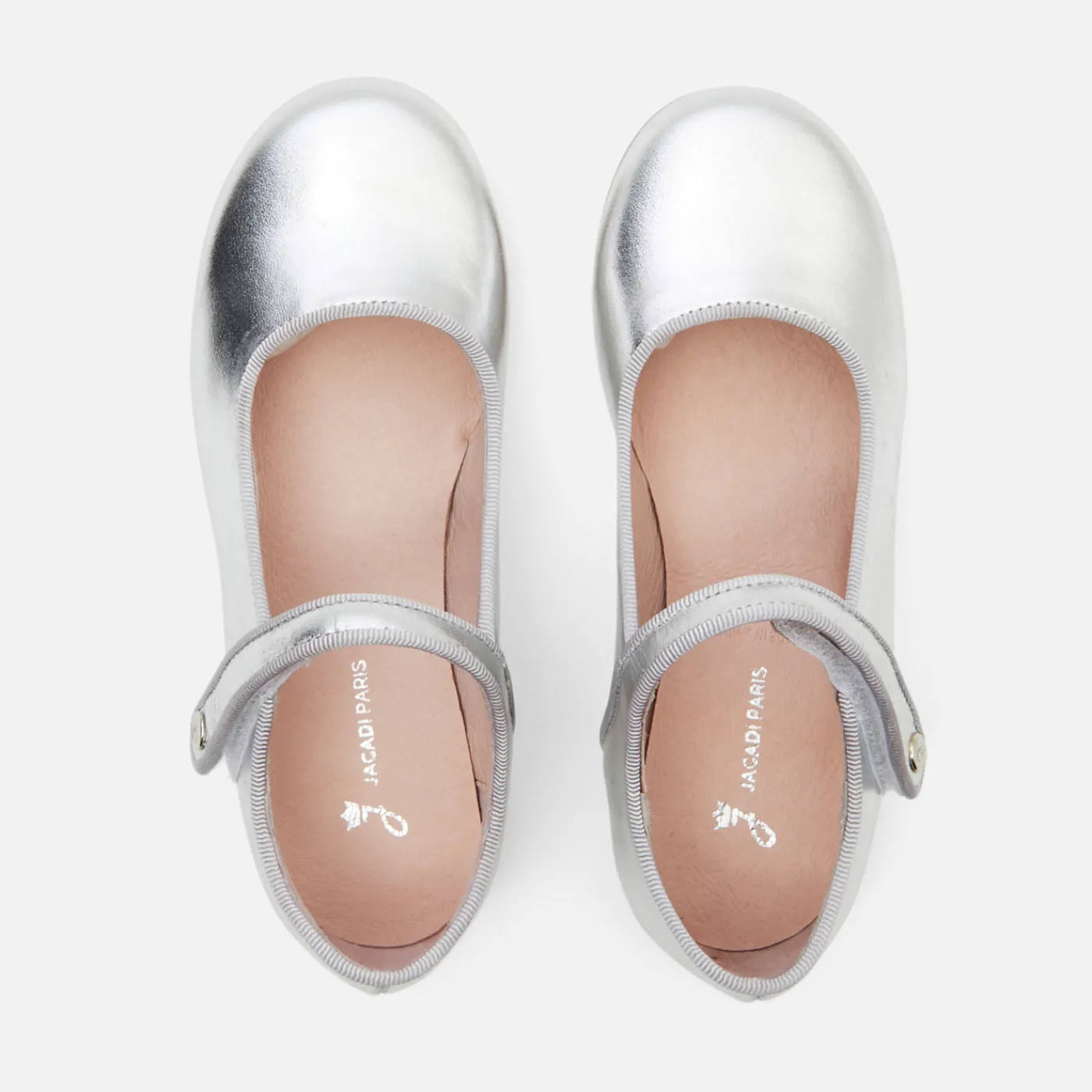 Mary Janes, T-Straps And Ballet Flats-Jacadi Girl glazed leather Mary Janes Silver
