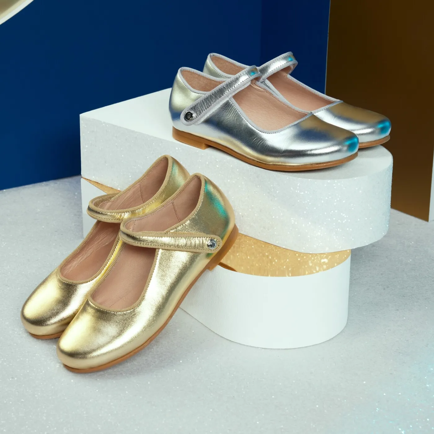 Mary Janes, T-Straps And Ballet Flats-Jacadi Girl glazed leather Mary Janes Silver