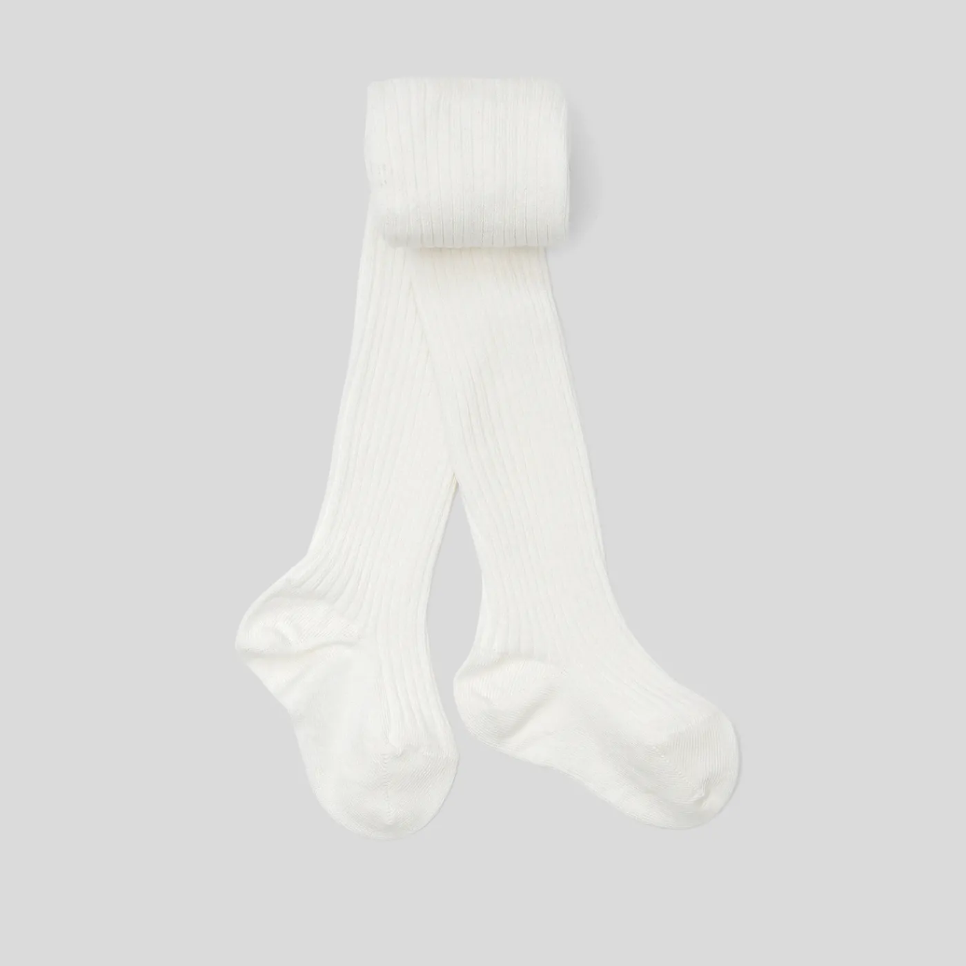 Tights, Socks And Booties|Accessories-Jacadi Baby girl ribbed tights Jacadi soft white