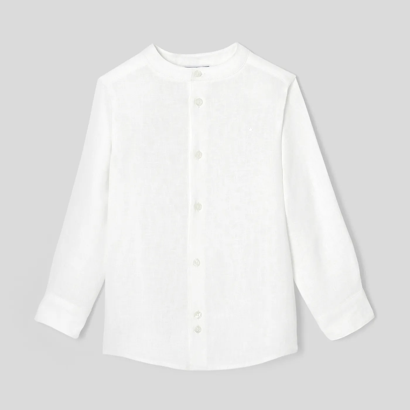 Shirts-Jacadi Boy linen shirt Jacadi White