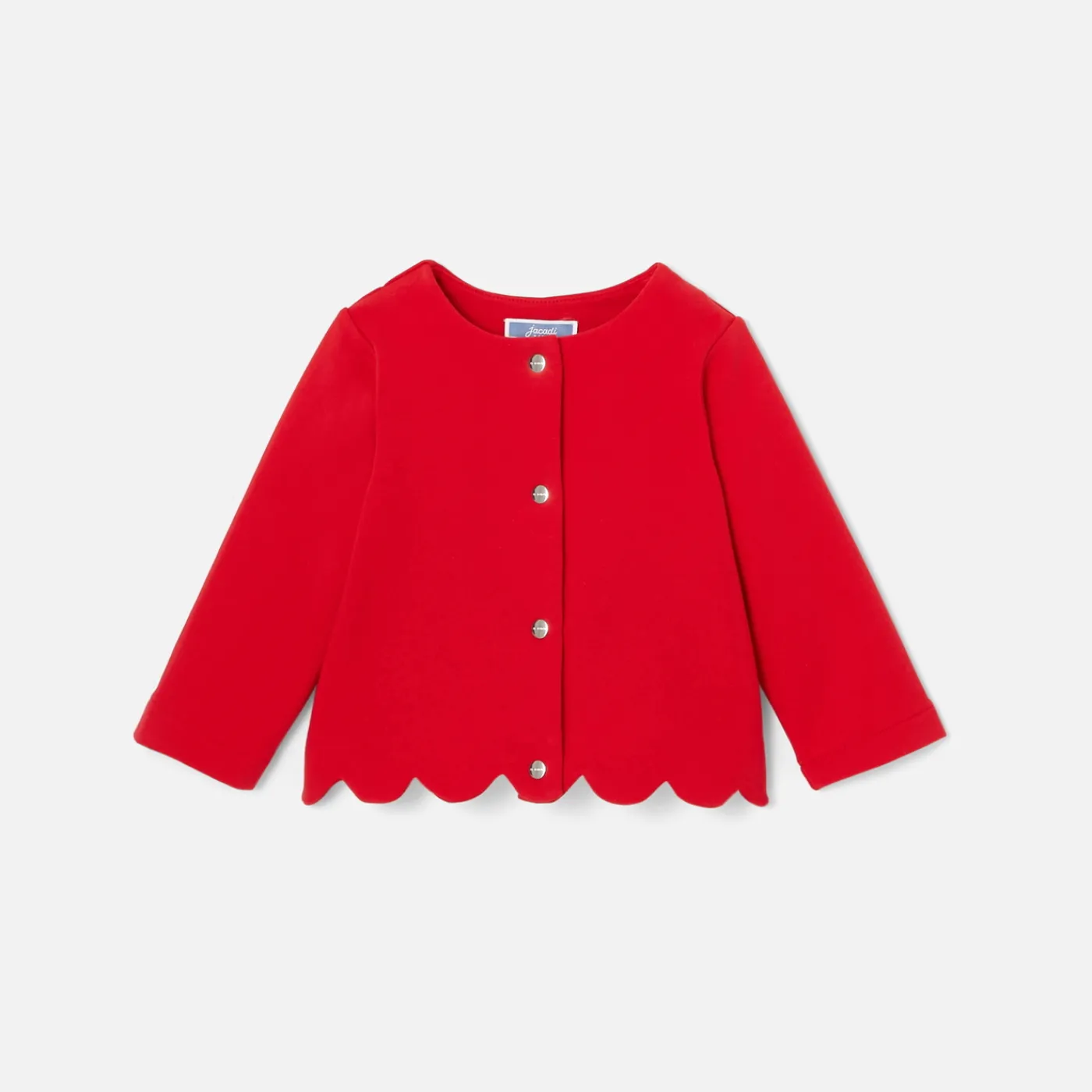 Cardigans, Sweaters And Sweatshirts-Jacadi Baby girl fleece cardigan Jacadi Red