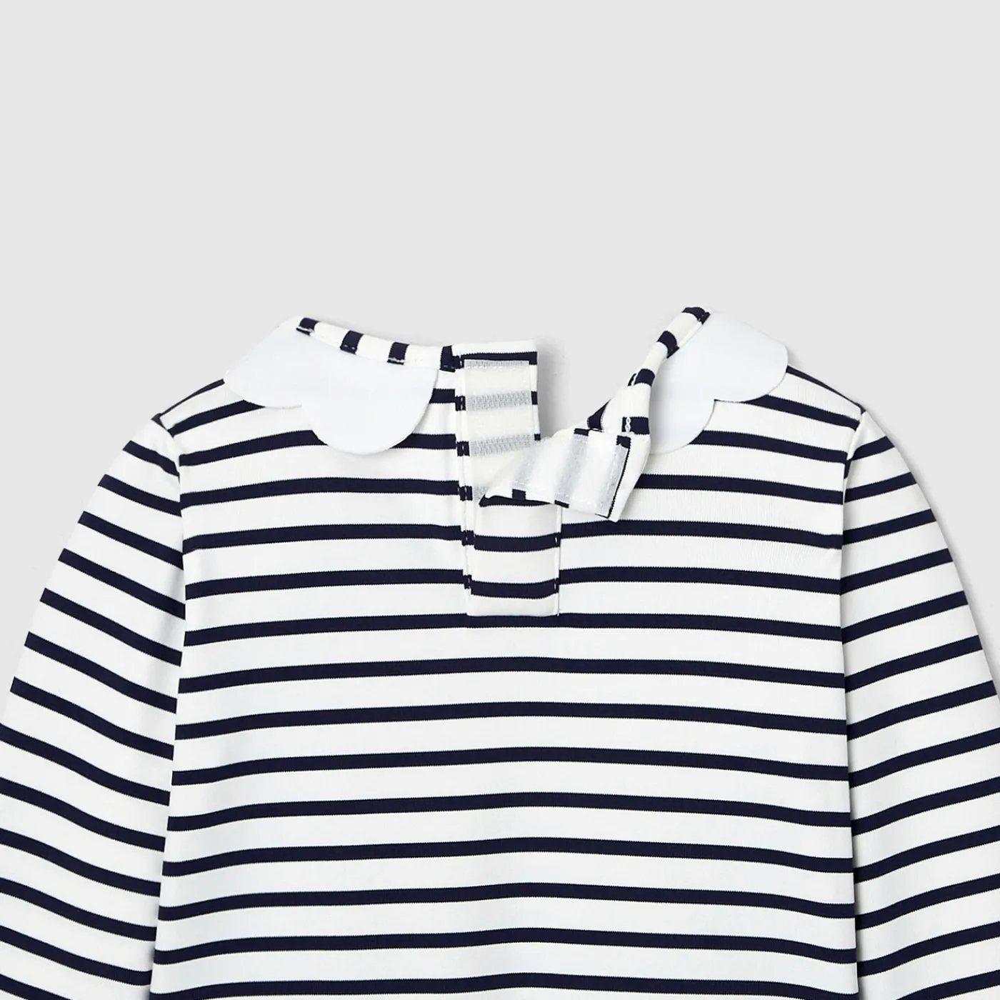 Swimwear|Accessories-Jacadi Baby girl anti-UV swimsuit set Navy/White