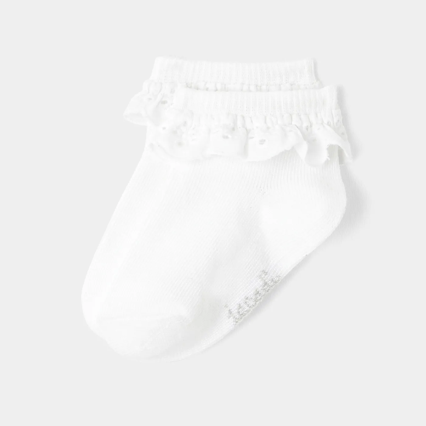 Tights, Socks And Booties|Accessories-Jacadi Baby girl ruffled socks Jacadi White