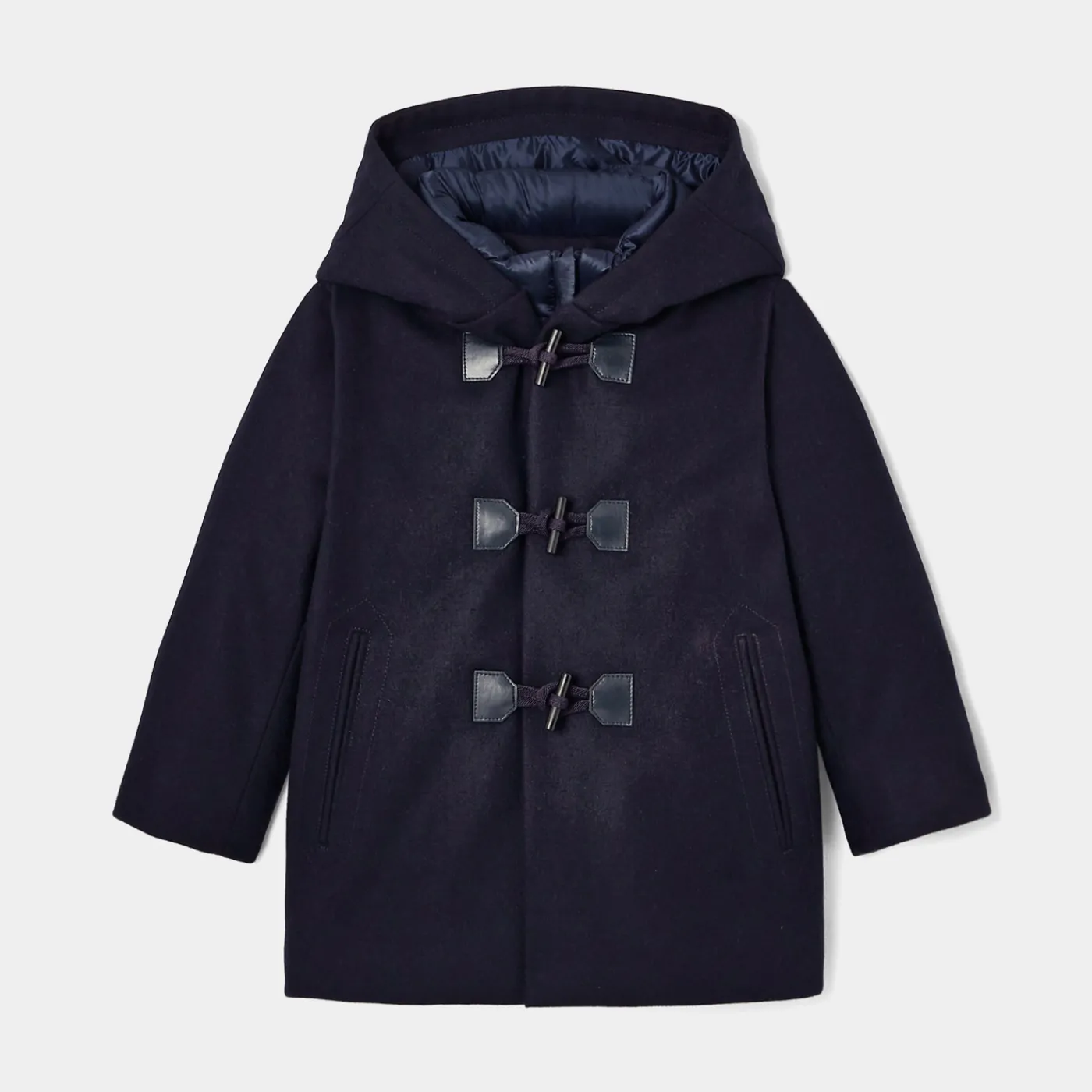 Coats And Outerwear|Boy Coats & Puffer Jackets-Jacadi Boy duffle coat Jacadi Navy