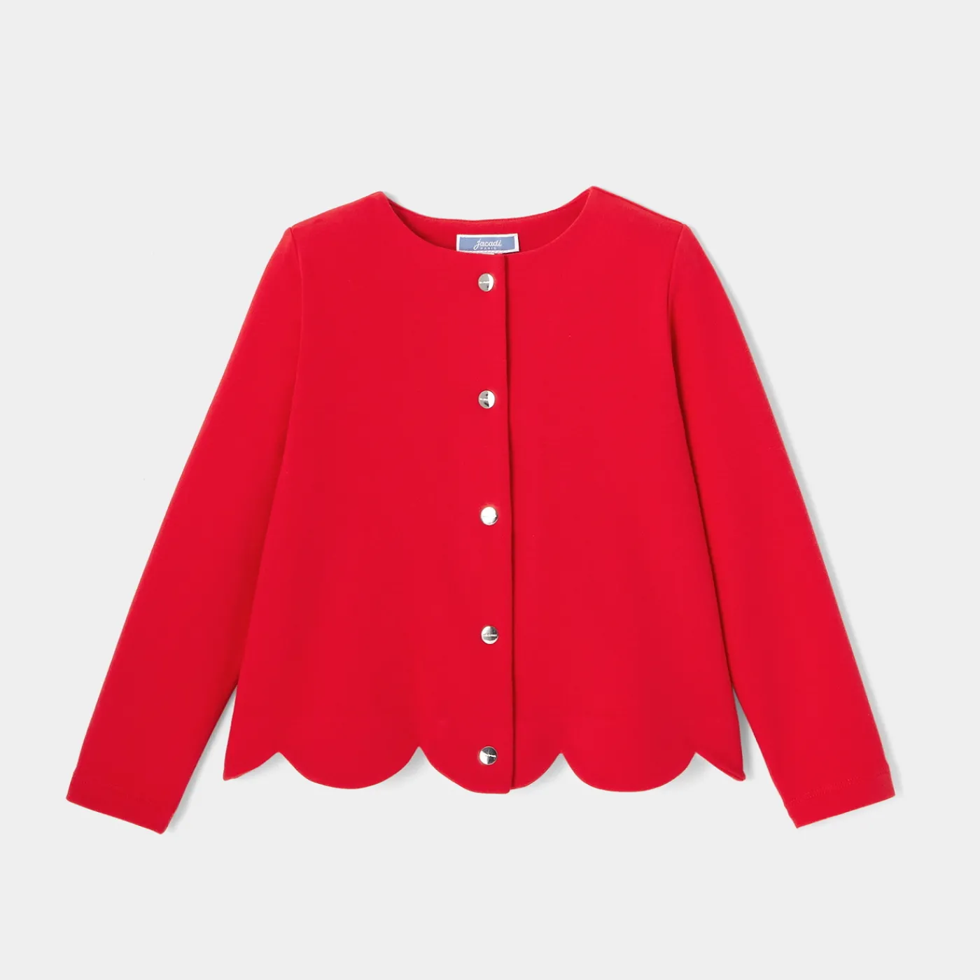 Cardigans, Sweaters And Sweatshirts-Jacadi Girl fleece cardigan Jacadi Red