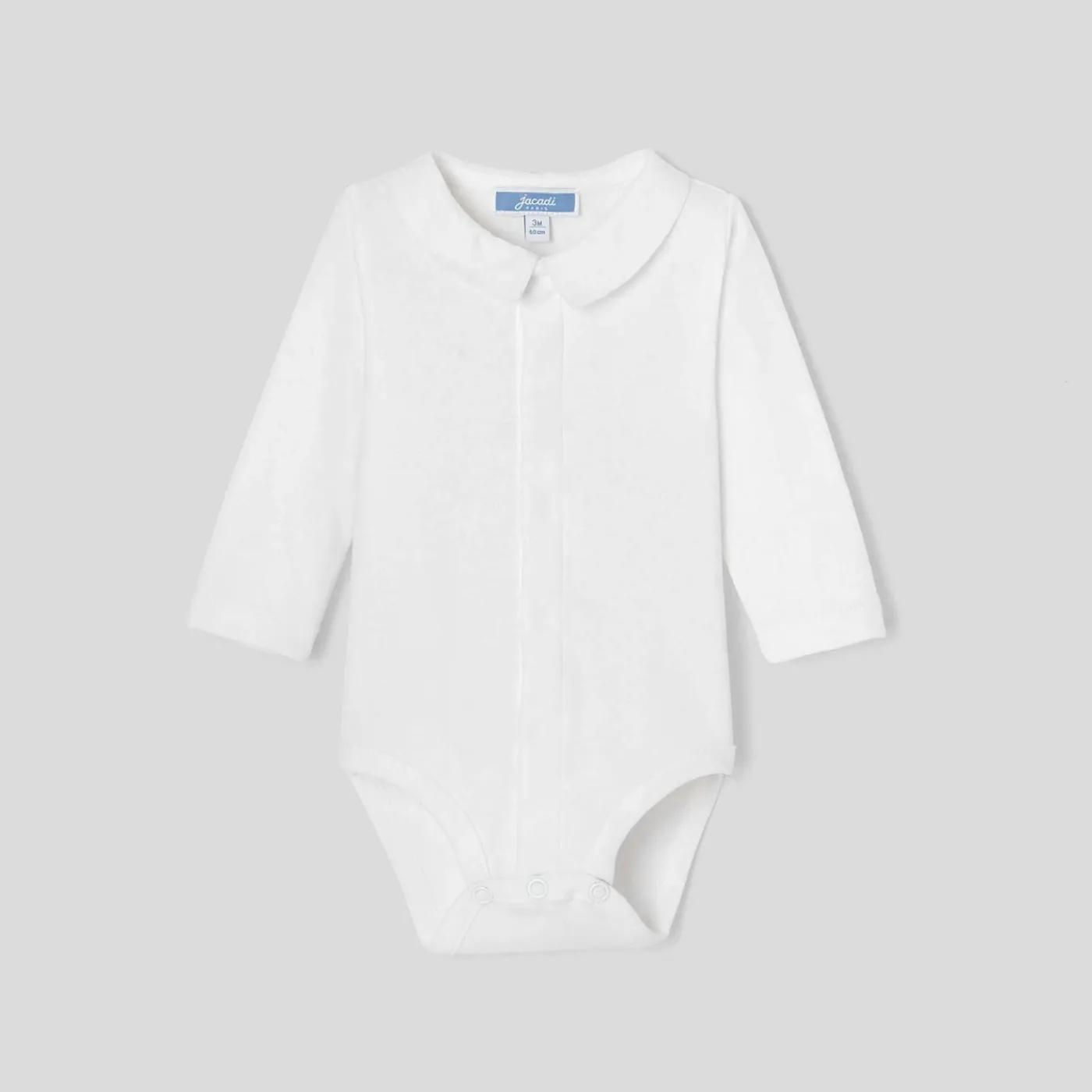 Bodysuits-Jacadi Baby boy long sleeves bodysuit Jacadi White