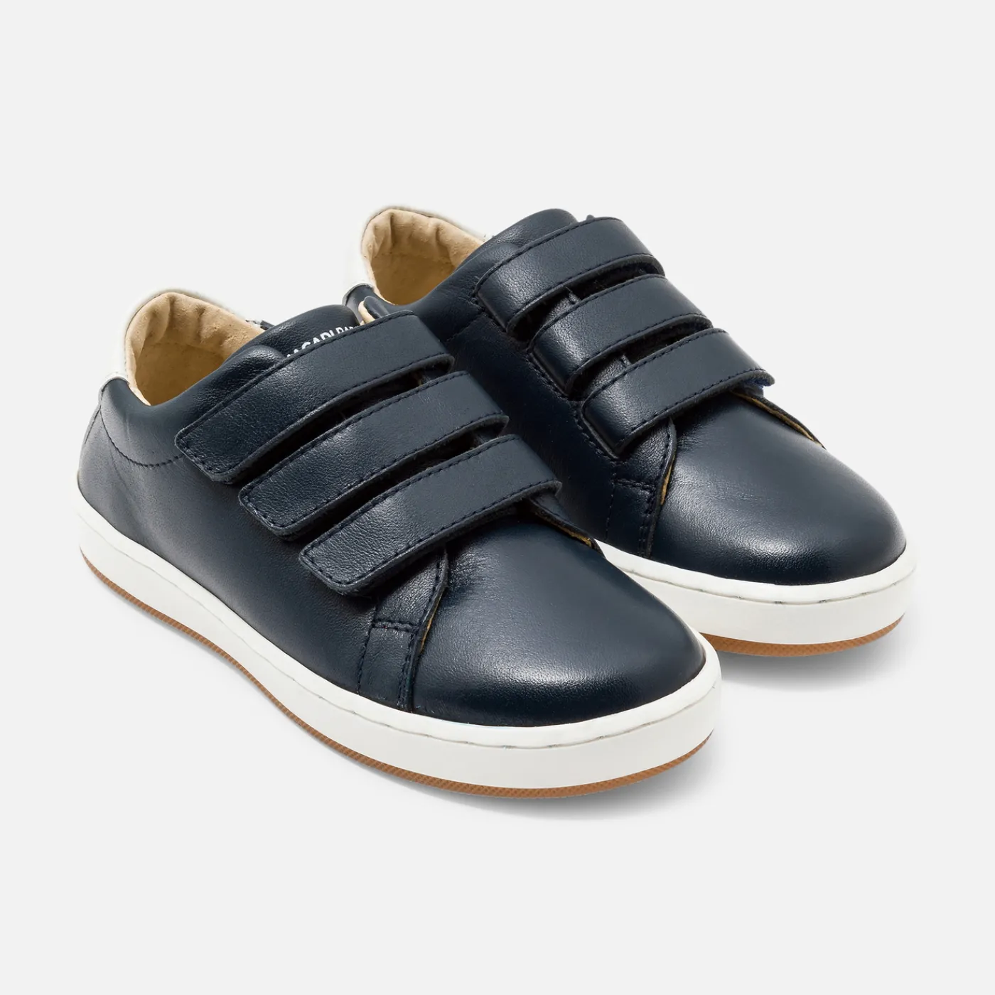 Sneakers-Jacadi Boy smooth leather tennis shoes Jacadi Navy