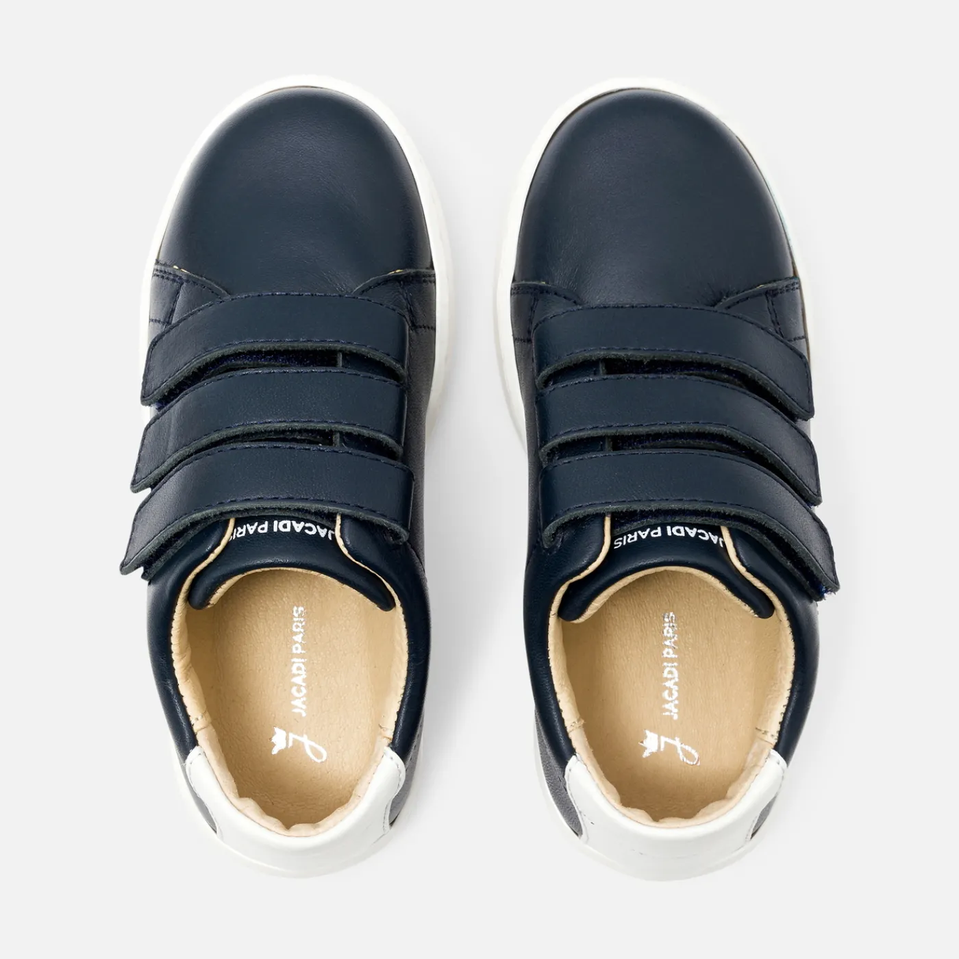 Sneakers-Jacadi Boy smooth leather tennis shoes Jacadi Navy