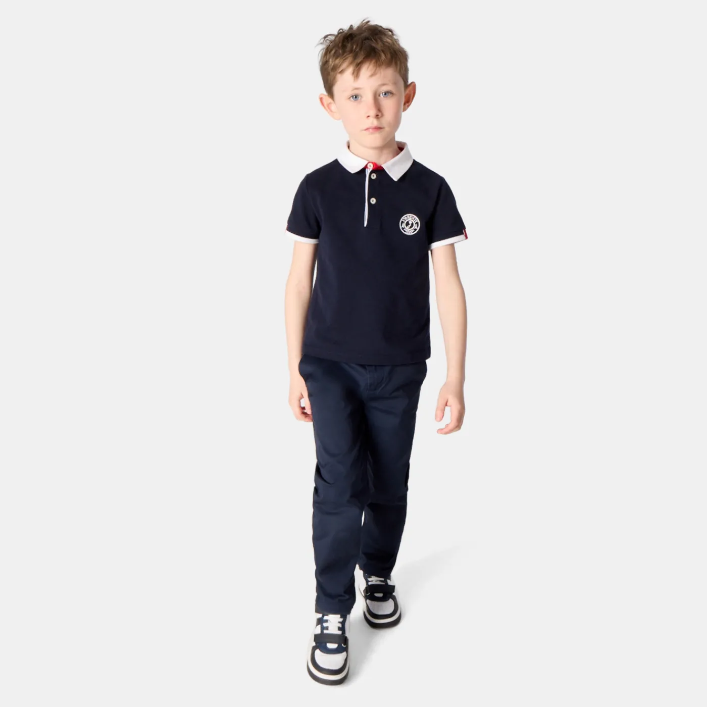 T-Shirts And Polo Shirts-Jacadi Boy short-sleeved polo shirt Jacadi Navy