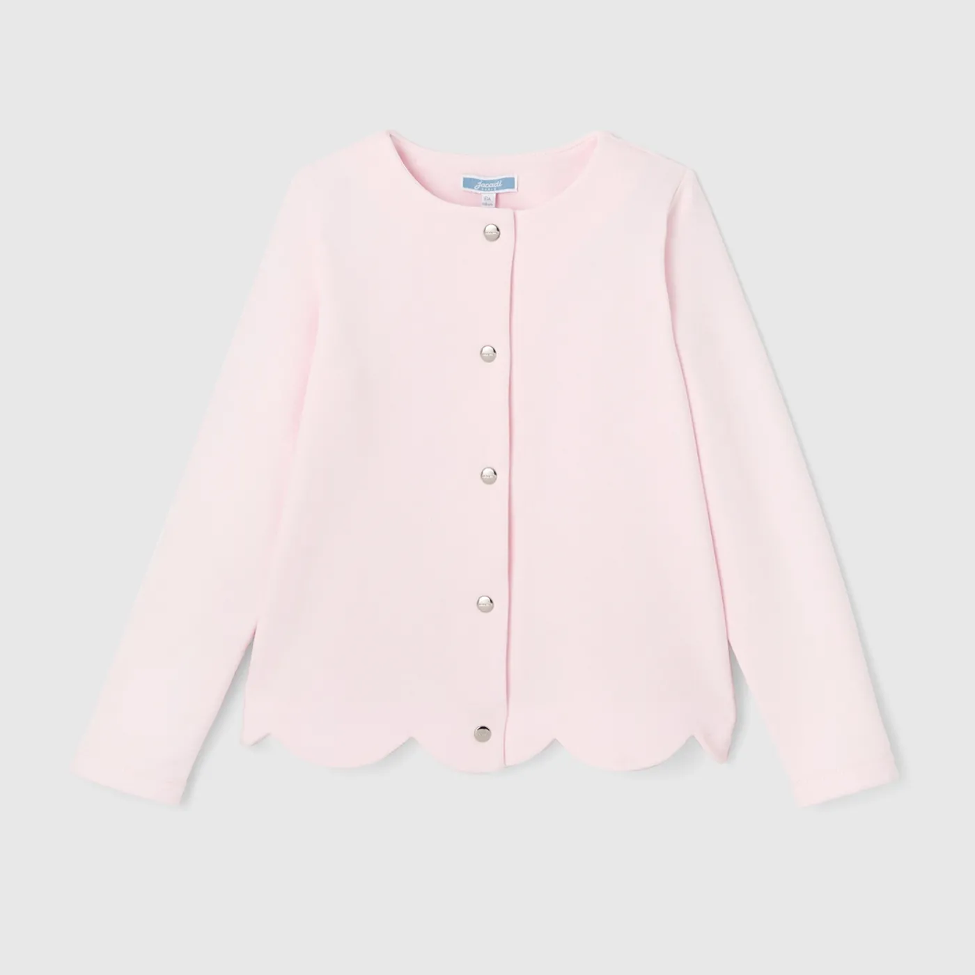 Cardigans, Sweaters And Sweatshirts-Jacadi Girl fleece cardigan Jacadi Powder Pink