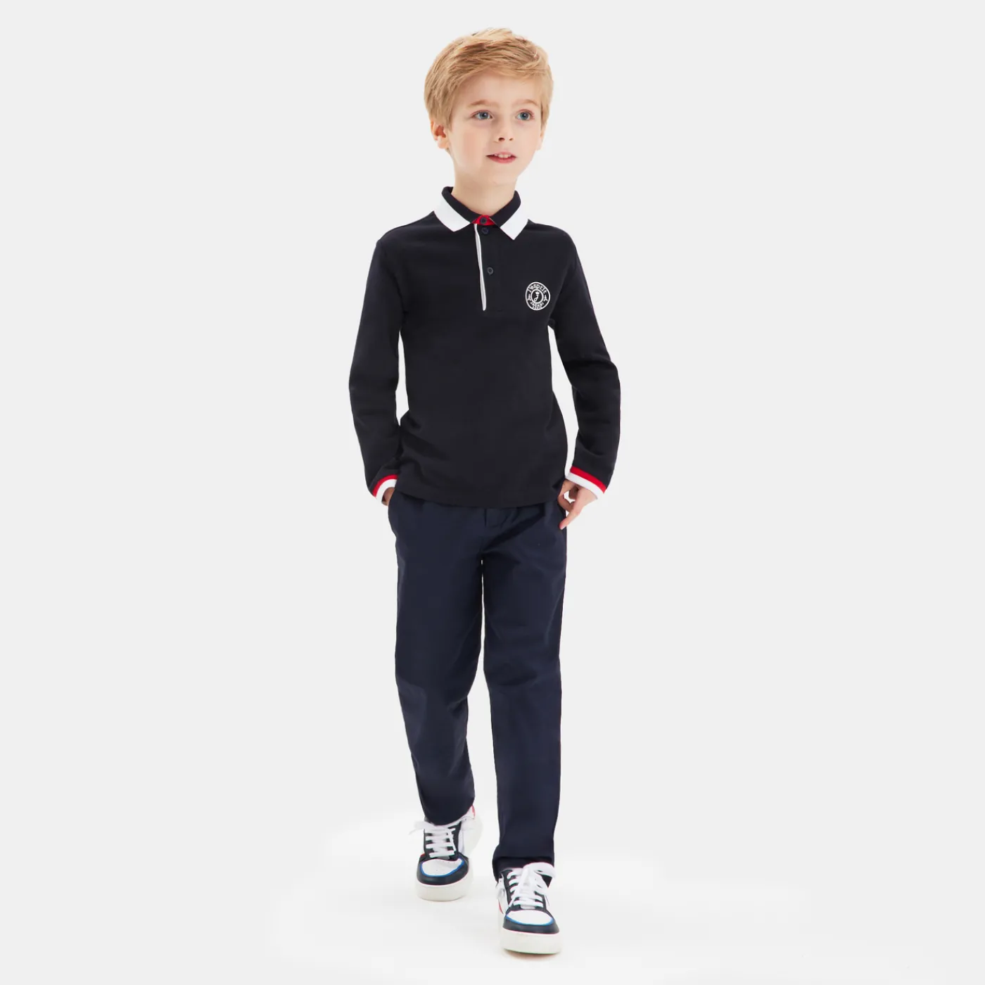 Pants And Sweatpants-Jacadi Boy slack pants Jacadi Navy