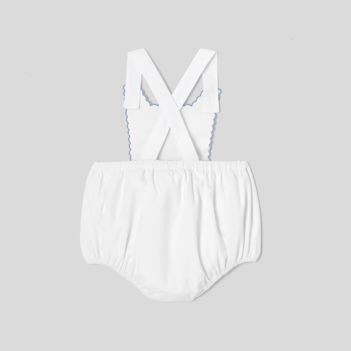 Bloomers, Overalls And Sets-Jacadi My First baby girl romper White/Blue