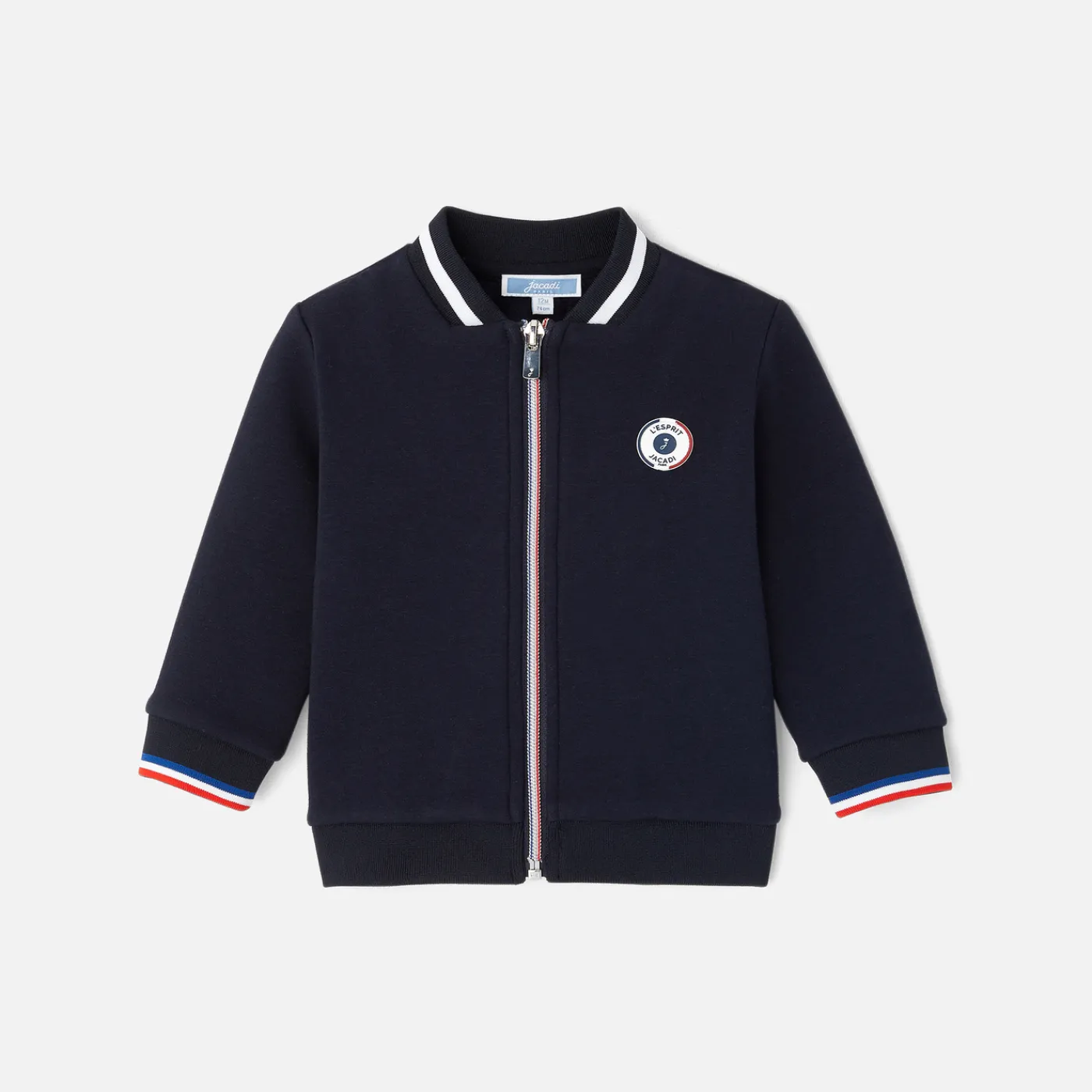 Sweaters, Sweatshirts And Cardigans-Jacadi Baby boy zipped cardigan Jacadi Navy