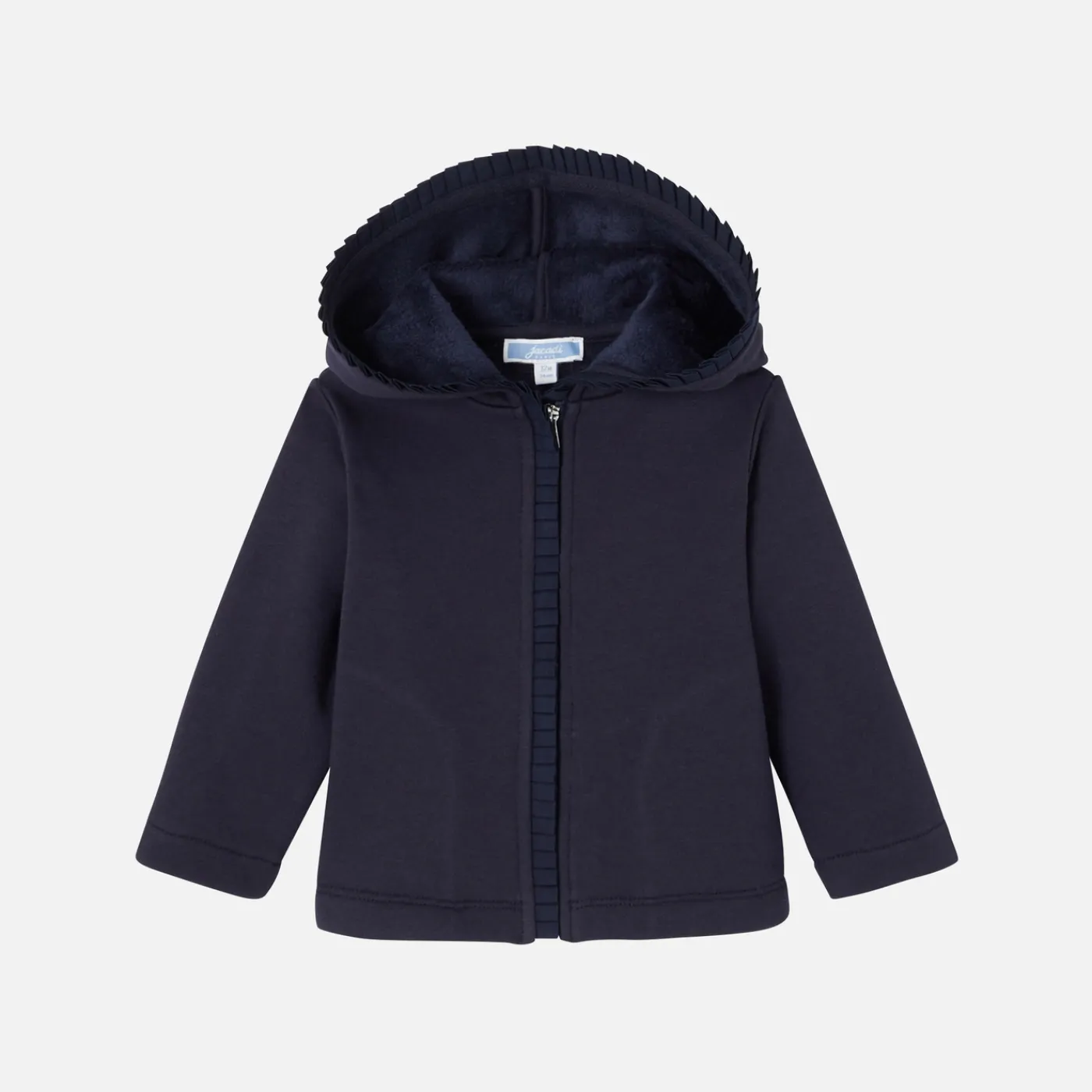Cardigans, Sweaters And Sweatshirts-Jacadi Baby girl zip-up sweatshirt Jacadi Navy