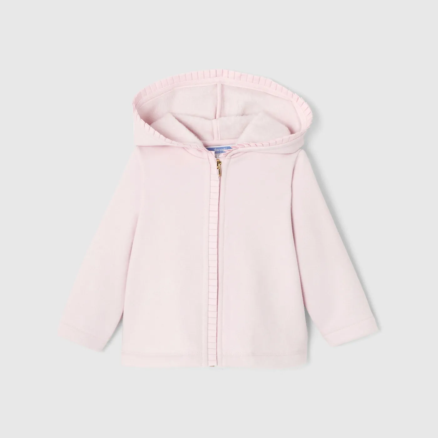 Cardigans, Sweaters And Sweatshirts-Jacadi Baby girl zip-up sweatshirt Jacadi Powder Pink