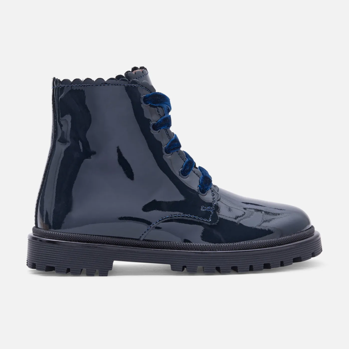 Ankle & Lined Boots-Jacadi Girl patent leather boots Jacadi Navy