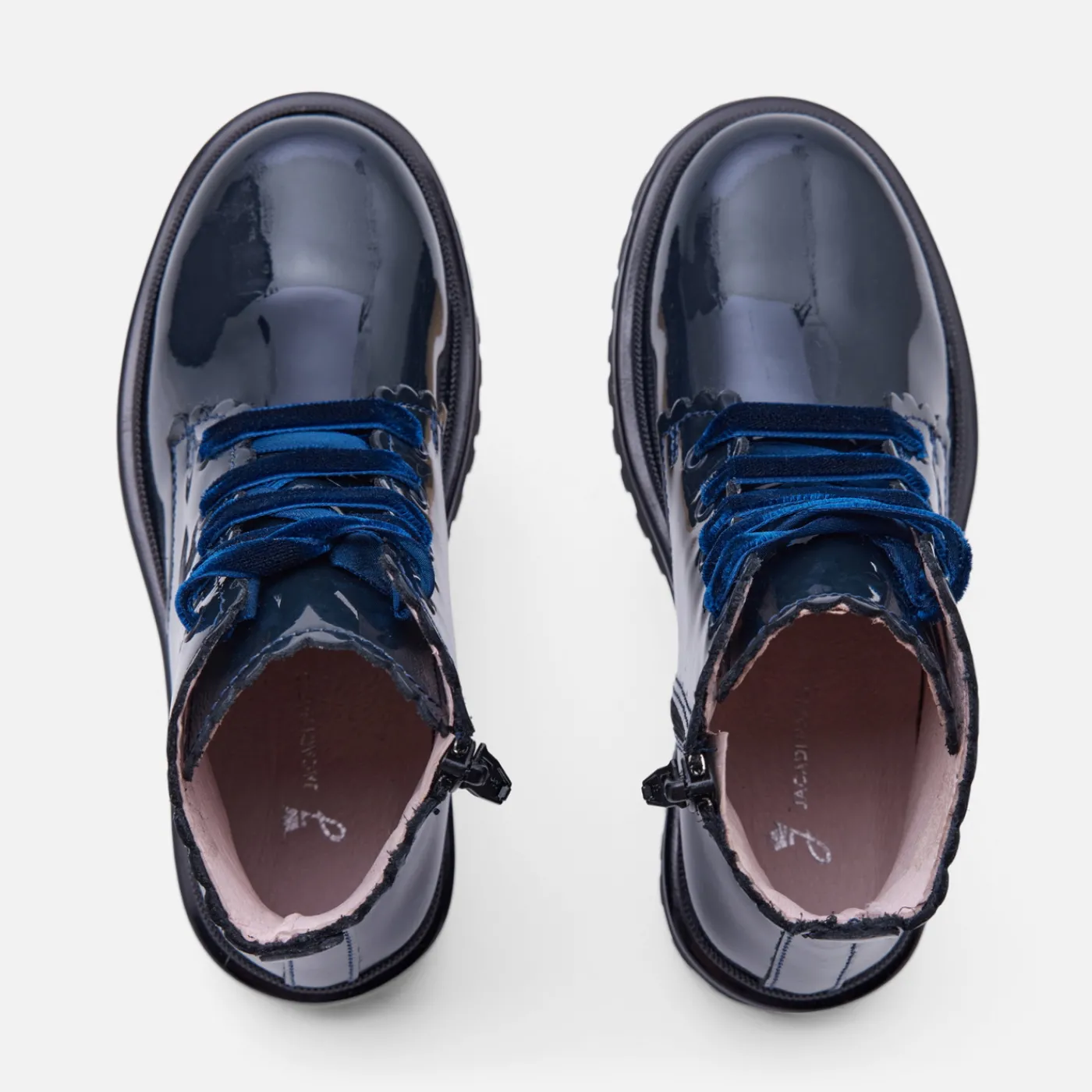 Ankle & Lined Boots-Jacadi Girl patent leather boots Jacadi Navy