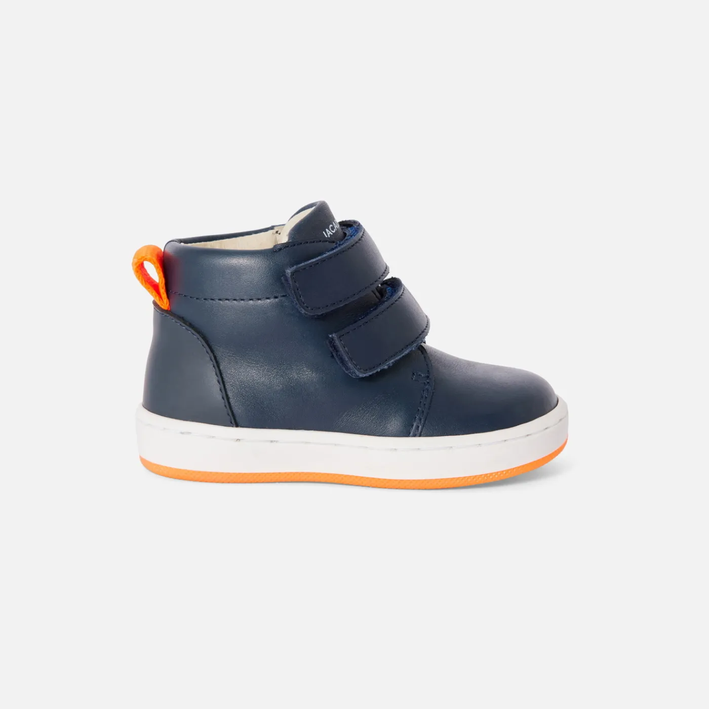 Sneakers-Jacadi Baby boy smooth leather sneakers Jacadi Navy