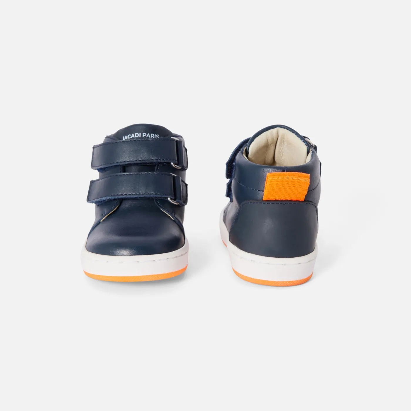 Sneakers-Jacadi Baby boy smooth leather sneakers Jacadi Navy