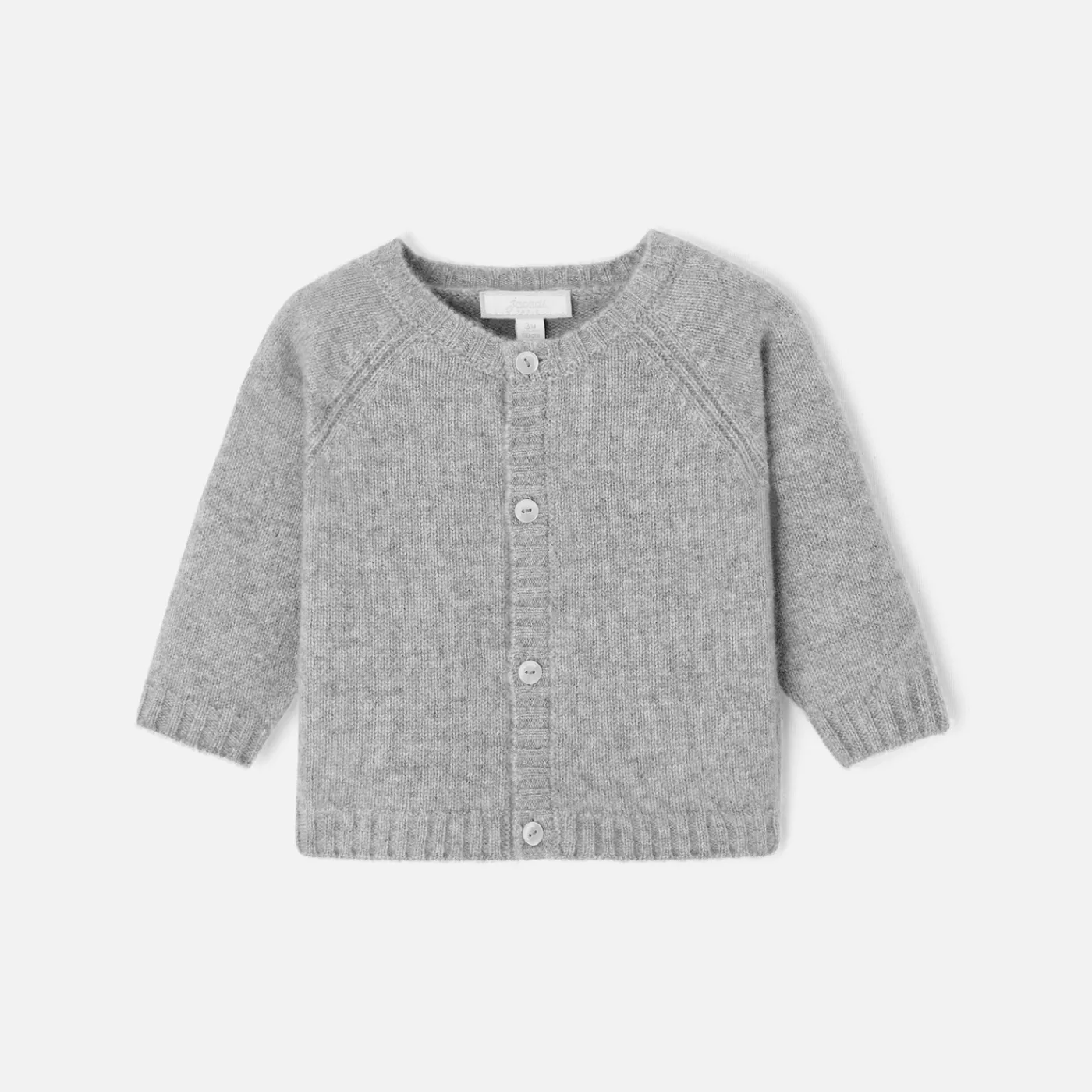 Jumpers, Sweatshirts And Cardigans-Jacadi Baby cashmere cardigan Jacadi light Heather Grey