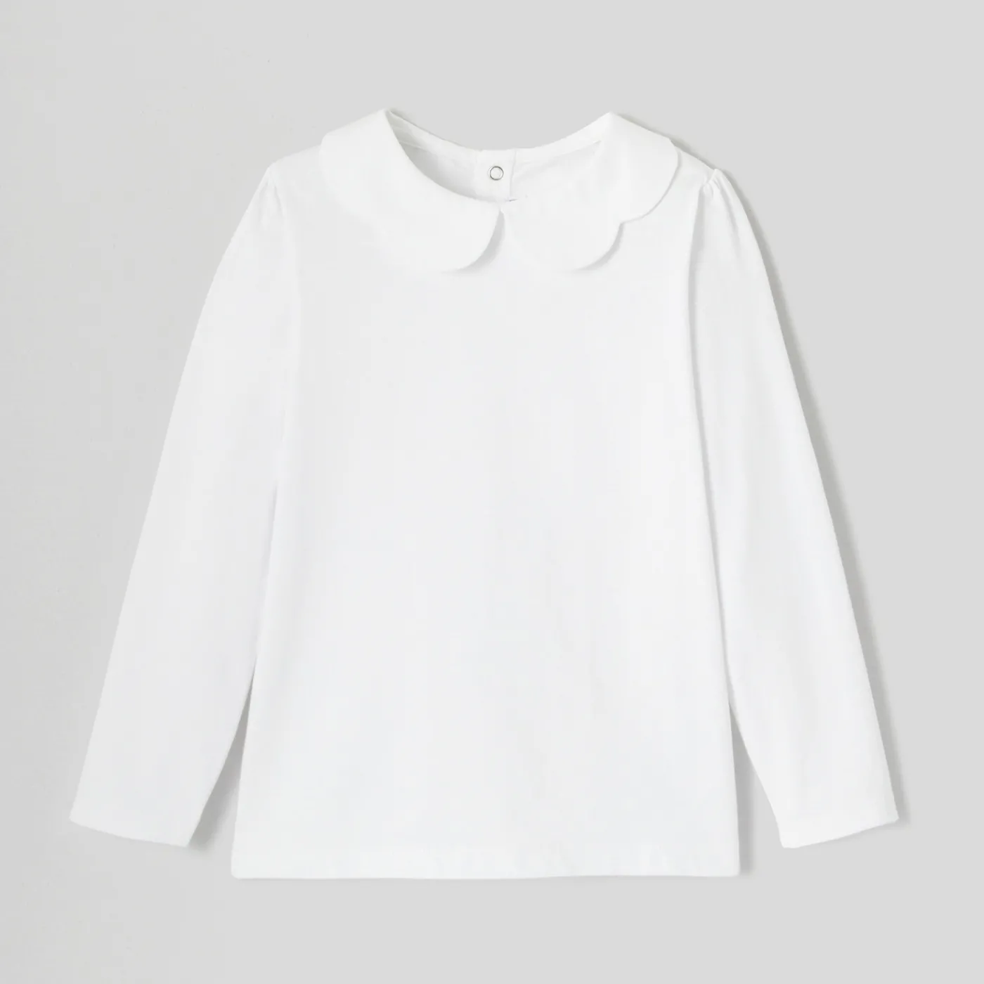 T-Shirts, Polo Shirts-Jacadi Girl T-shirt with scalloped collar Jacadi White