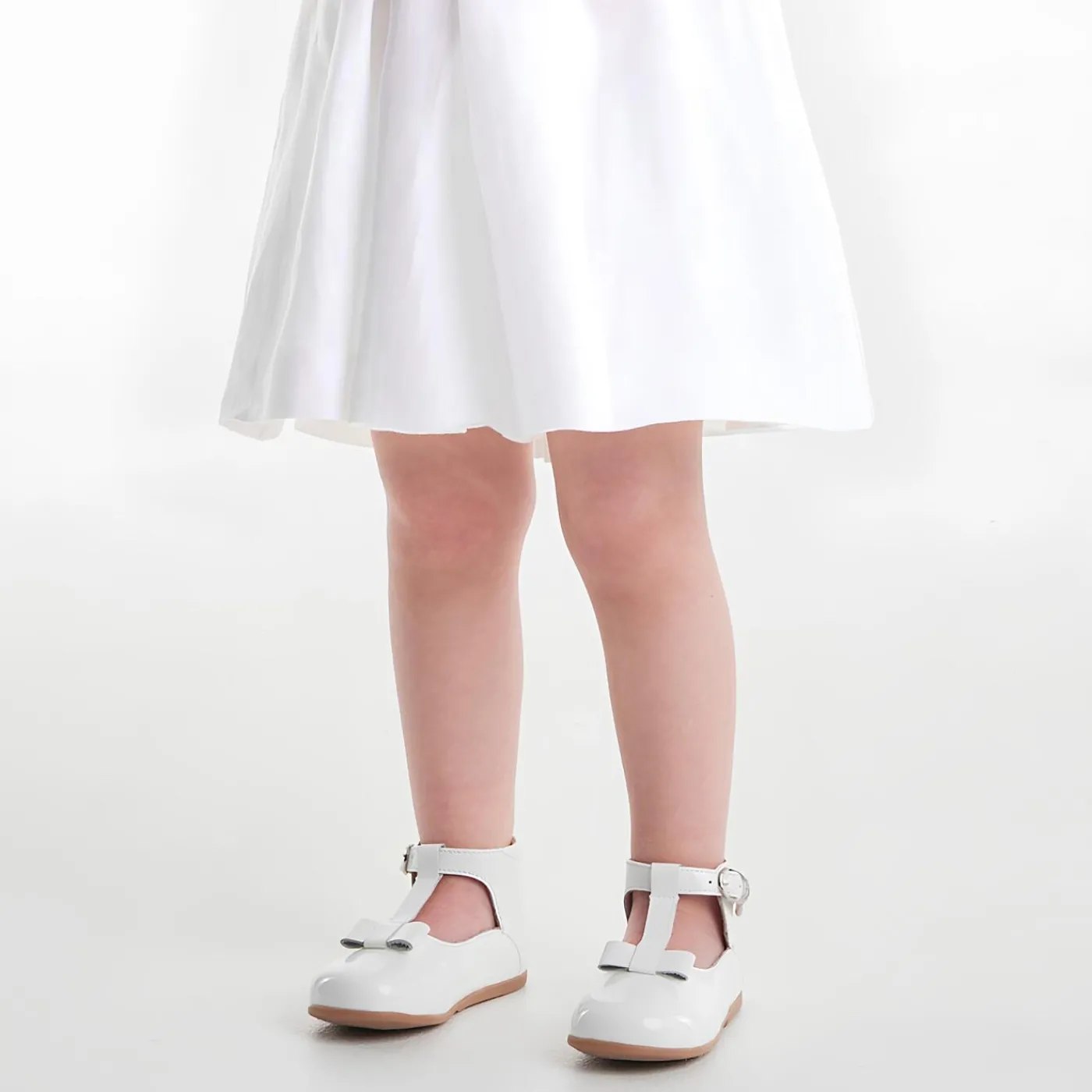 Mary Janes, T-Straps And Ballet Flats-Jacadi Baby girl smooth leather t-bar shoes Jacadi White