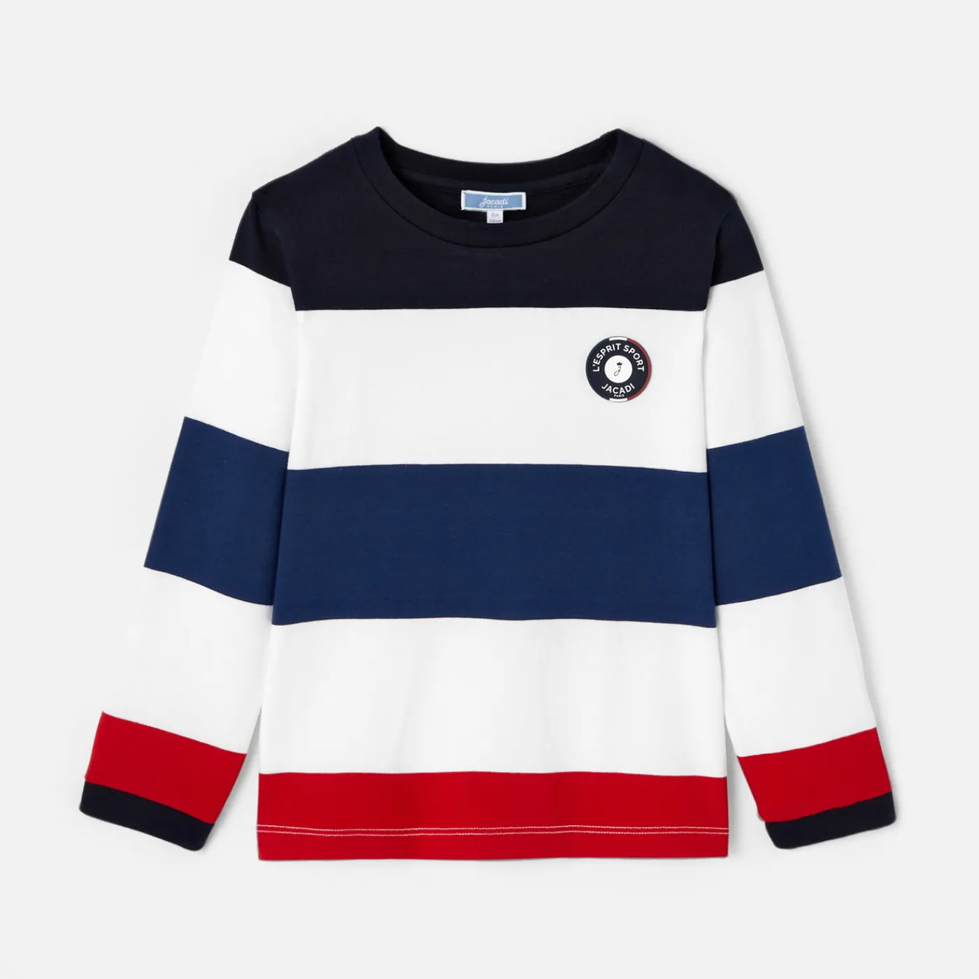 T-Shirts And Polo Shirts-Jacadi Boy long-sleeved T-shirt White/Multicolour