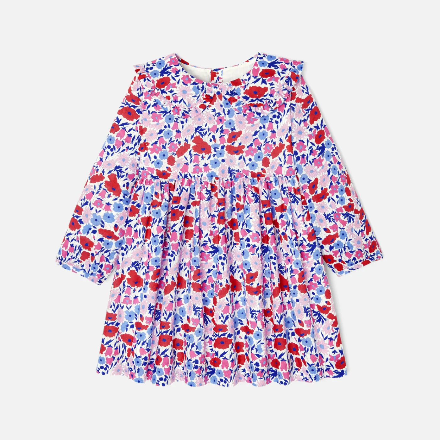 Dresses-Jacadi Baby girl dress in Liberty fabric White/Multicolour