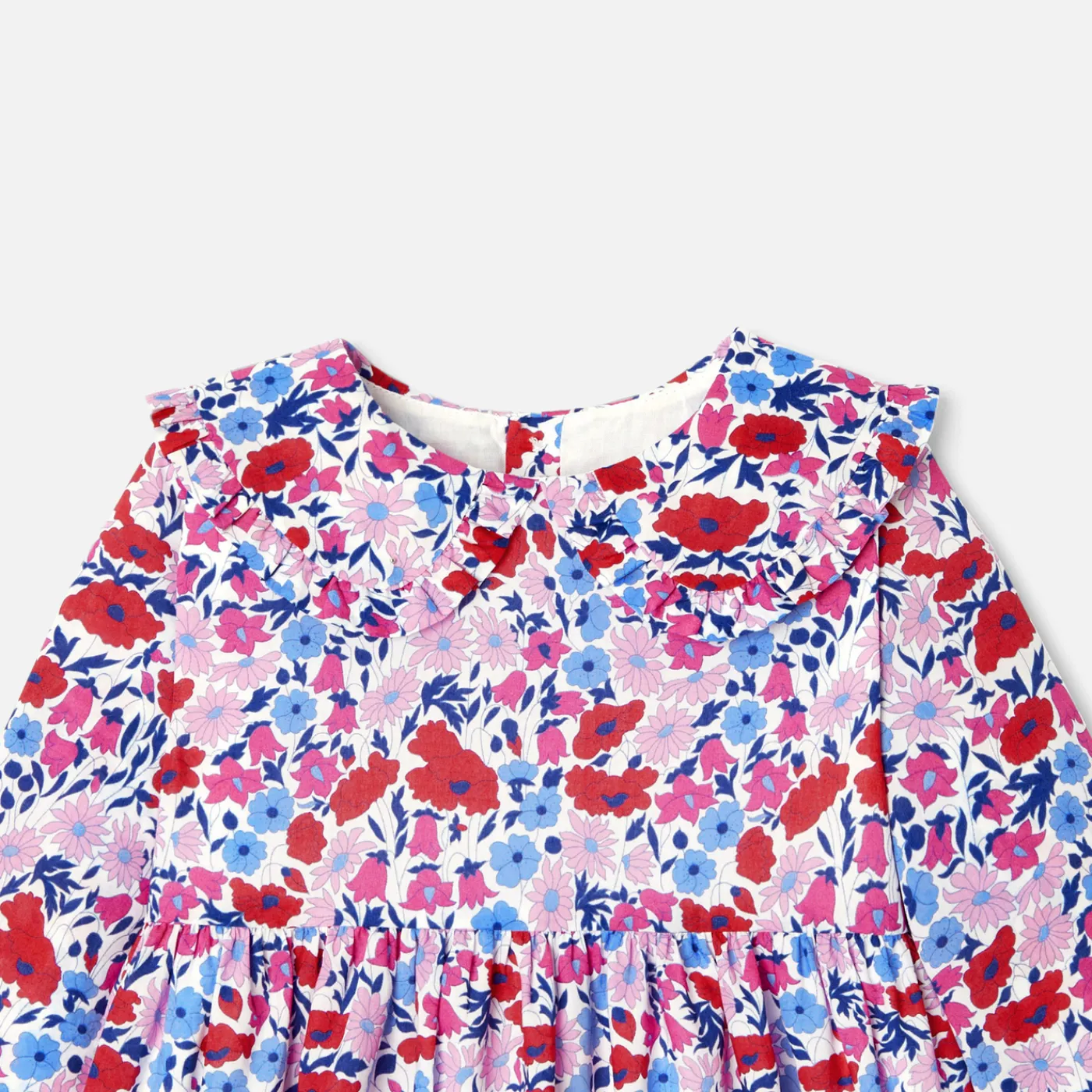 Dresses-Jacadi Baby girl dress in Liberty fabric White/Multicolour