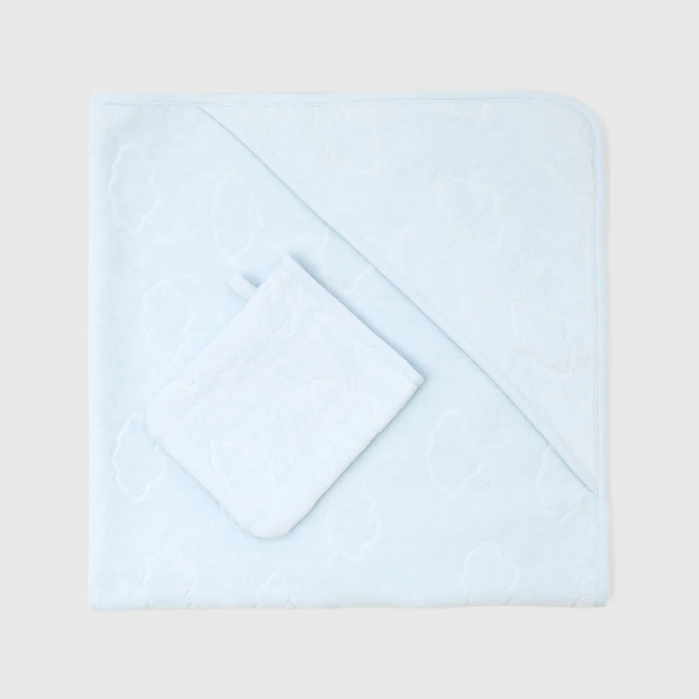 Bath Towels And Bath Capes-Jacadi Baby hooded bath towel Jacadi Celestial