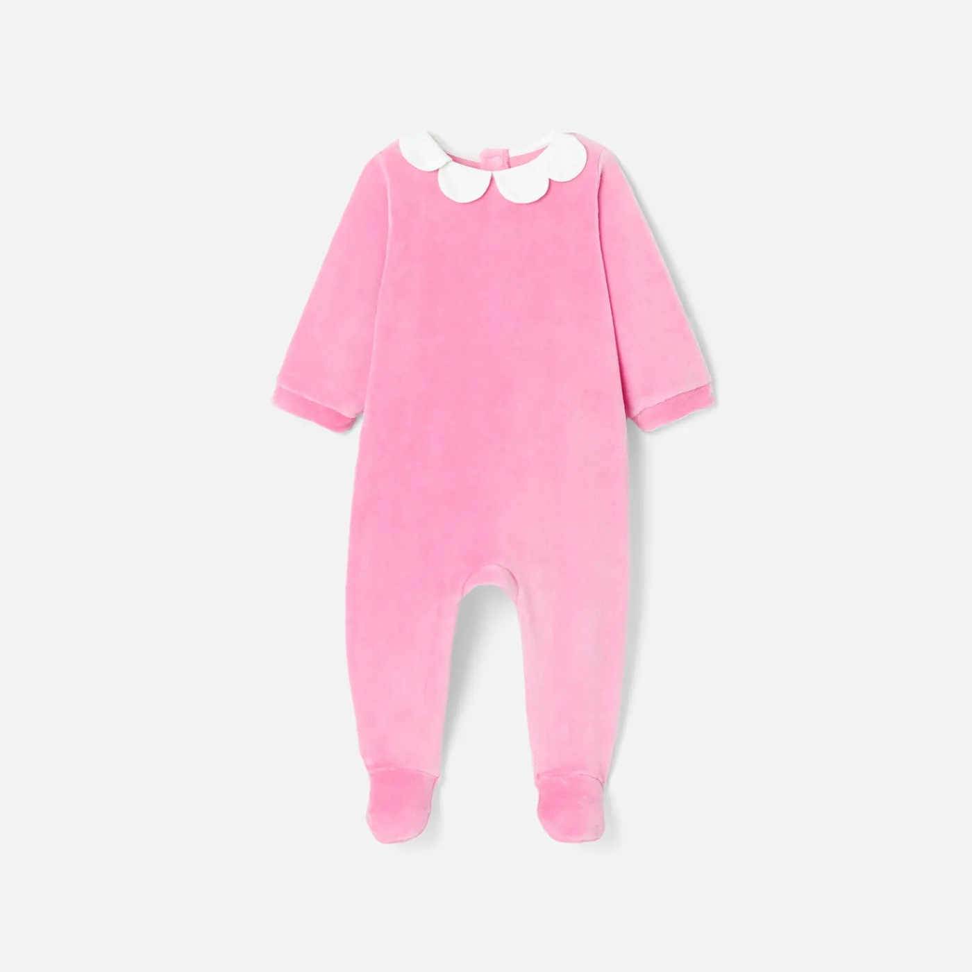Pajamas-Jacadi Baby girl velvet pyjamas Tea Pink
