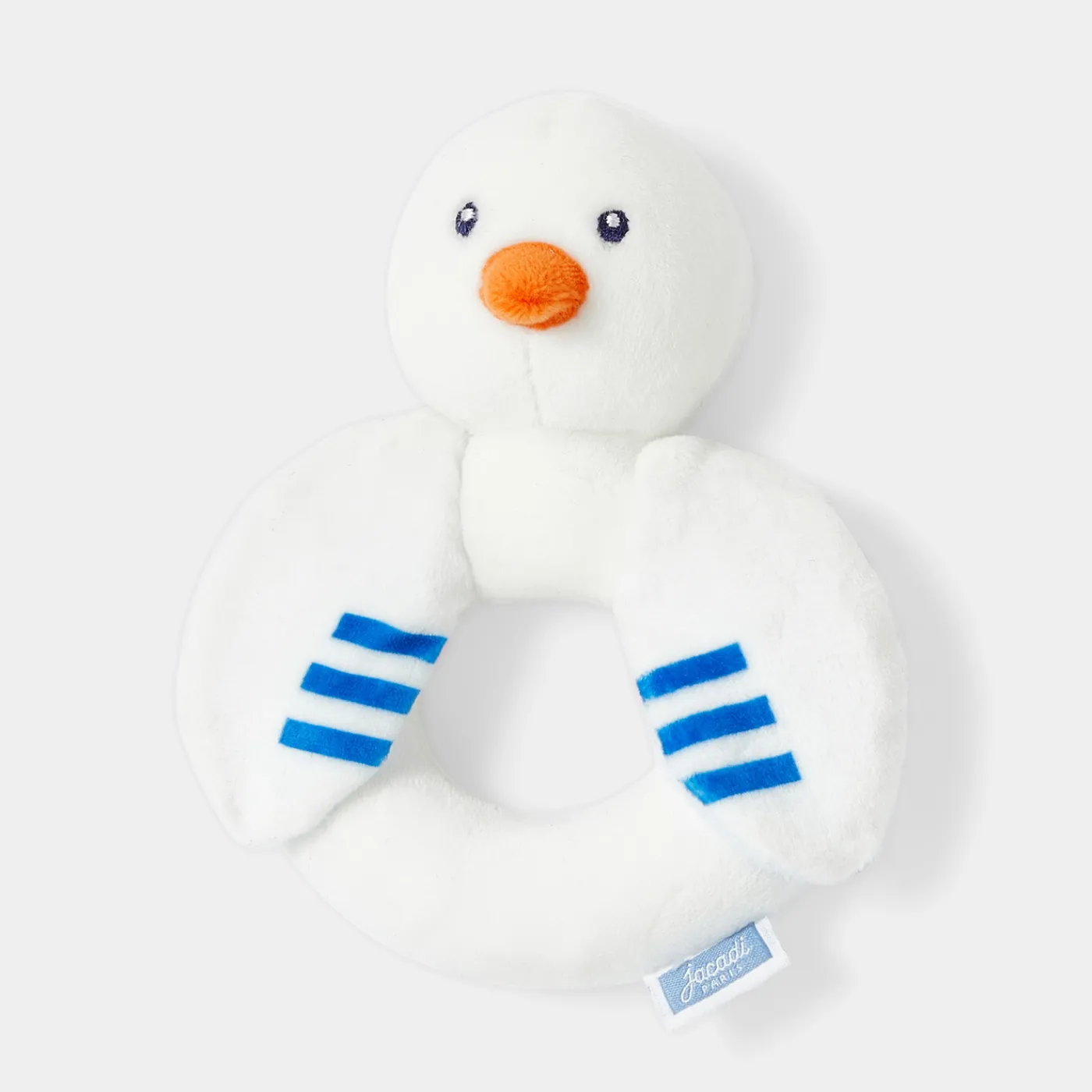 Plush And Activity Toys|Plush And Activity Toys-Jacadi Seagull ring rattle White/Blue
