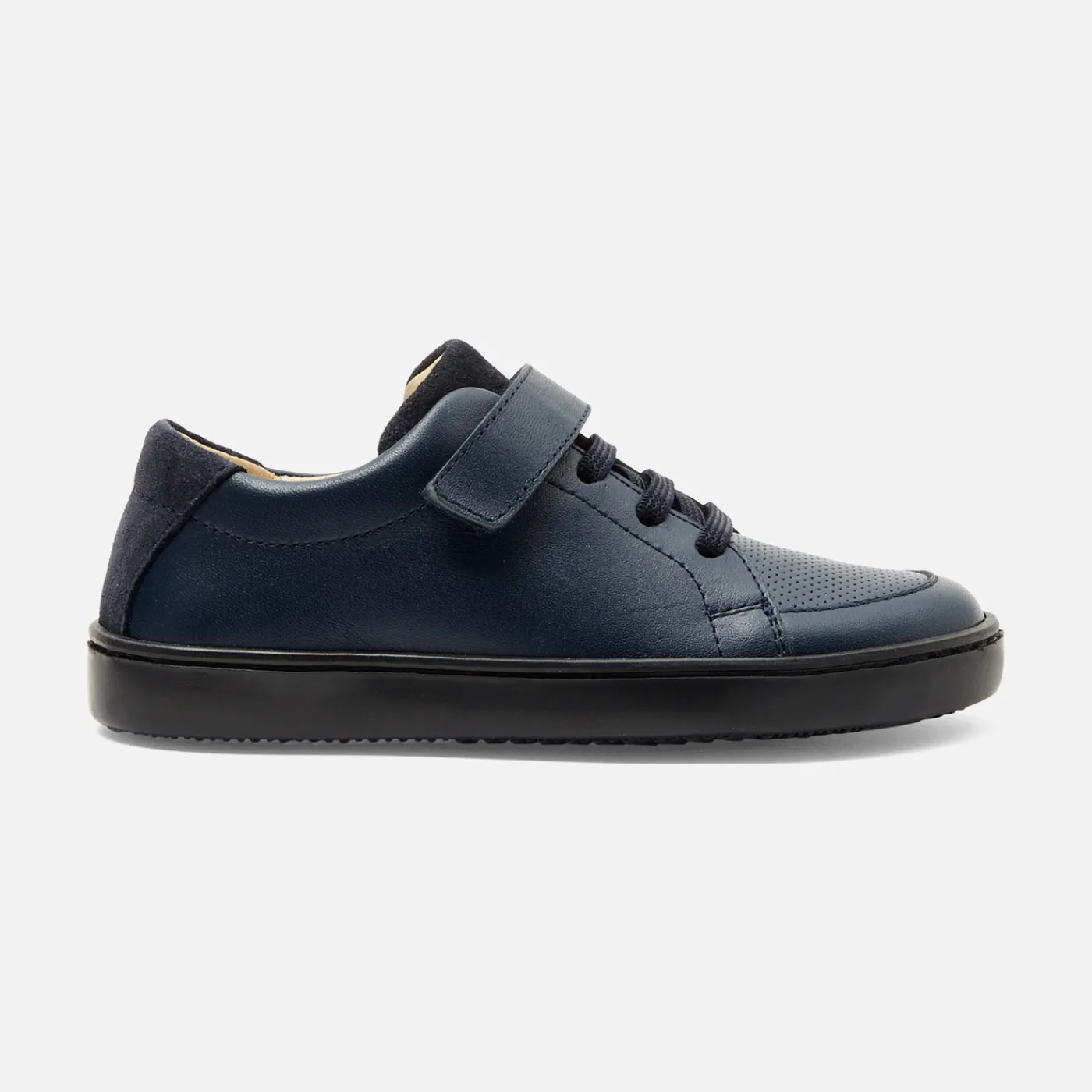 Loafers, Lace-Ups And Moccasins-Jacadi Boy leather sneakers Jacadi Navy