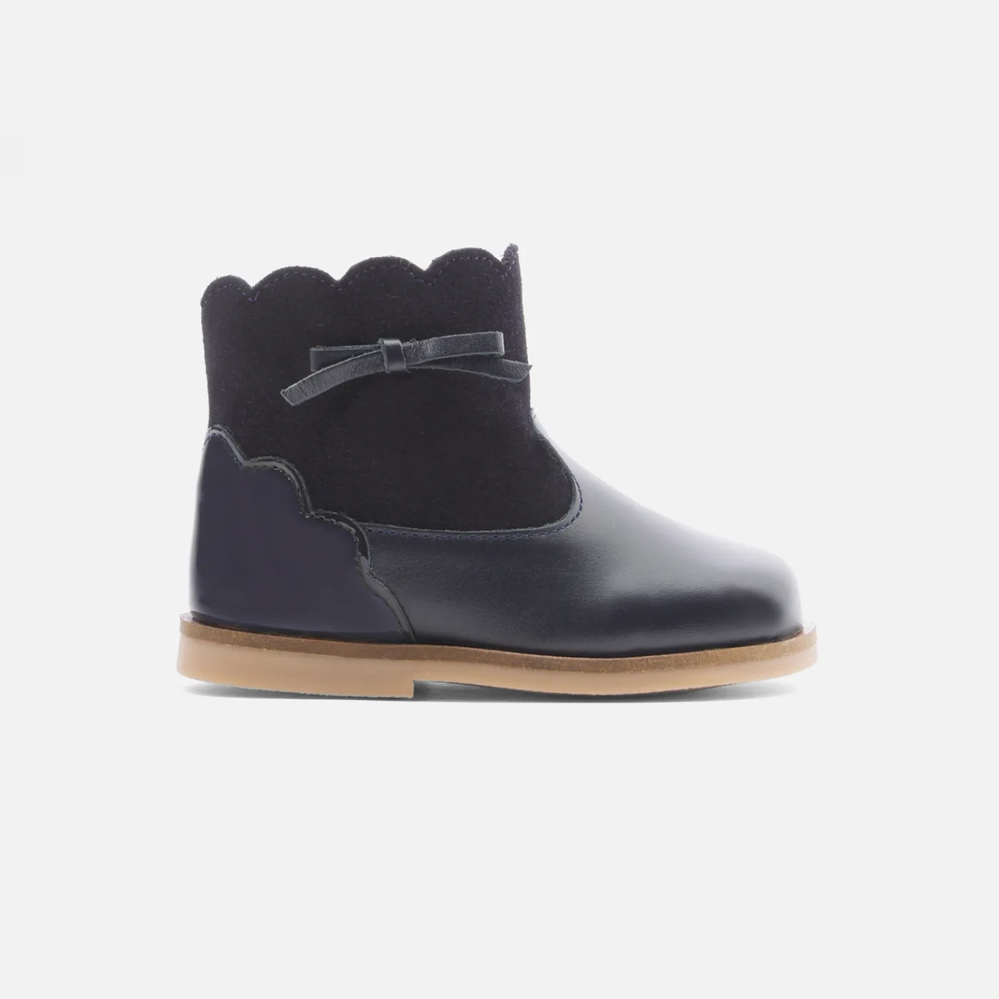 Ankle & Lined Boots-Jacadi Baby girl leather boots Jacadi Navy