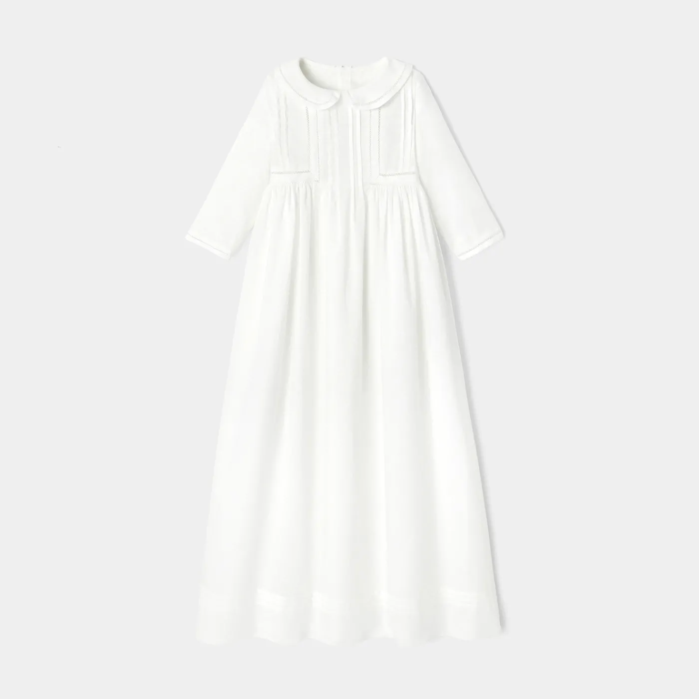 Dresses-Jacadi Baby girl ceremony long dress Jacadi White