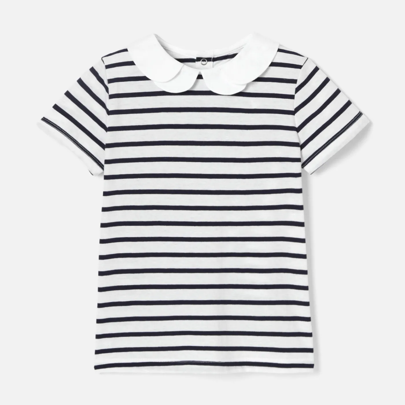 T-Shirts, Polo Shirts-Jacadi Girl striped polo shirt White/Navy