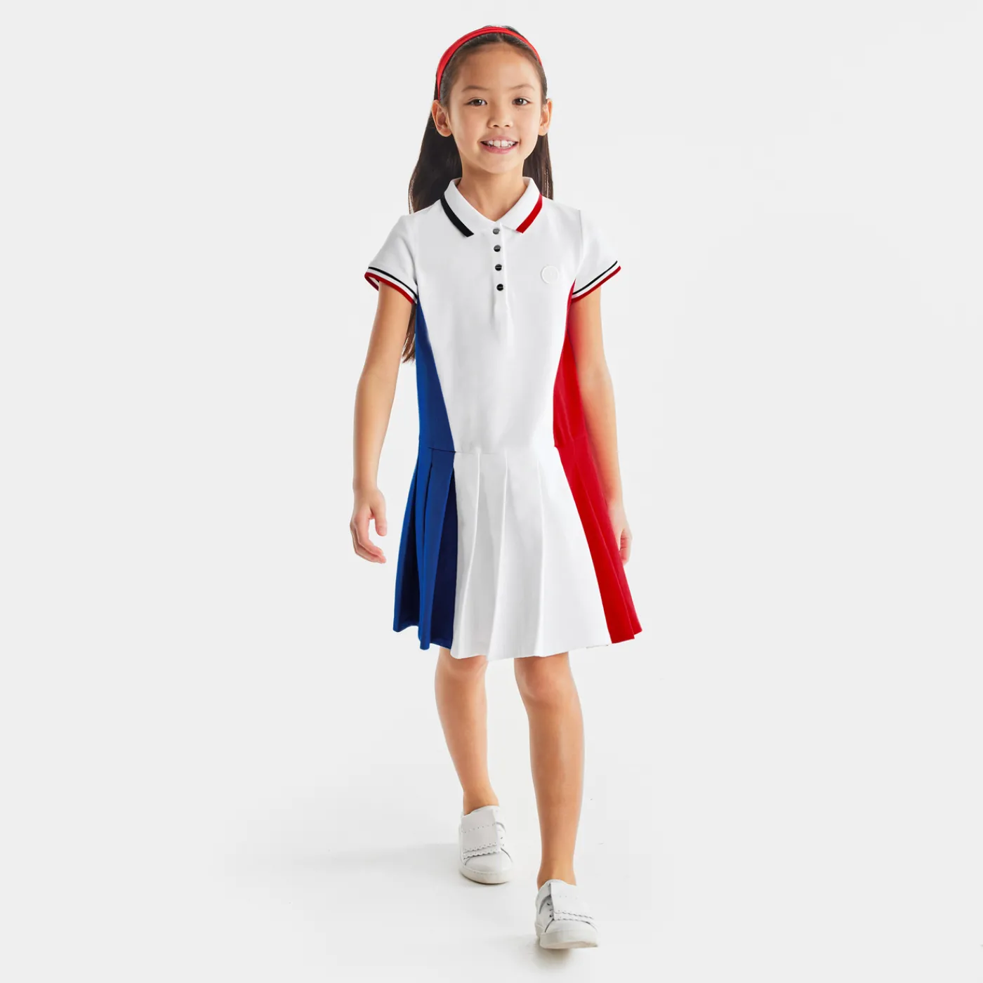 Dresses And Skirts-Jacadi Girl color block dress White/Multicolour