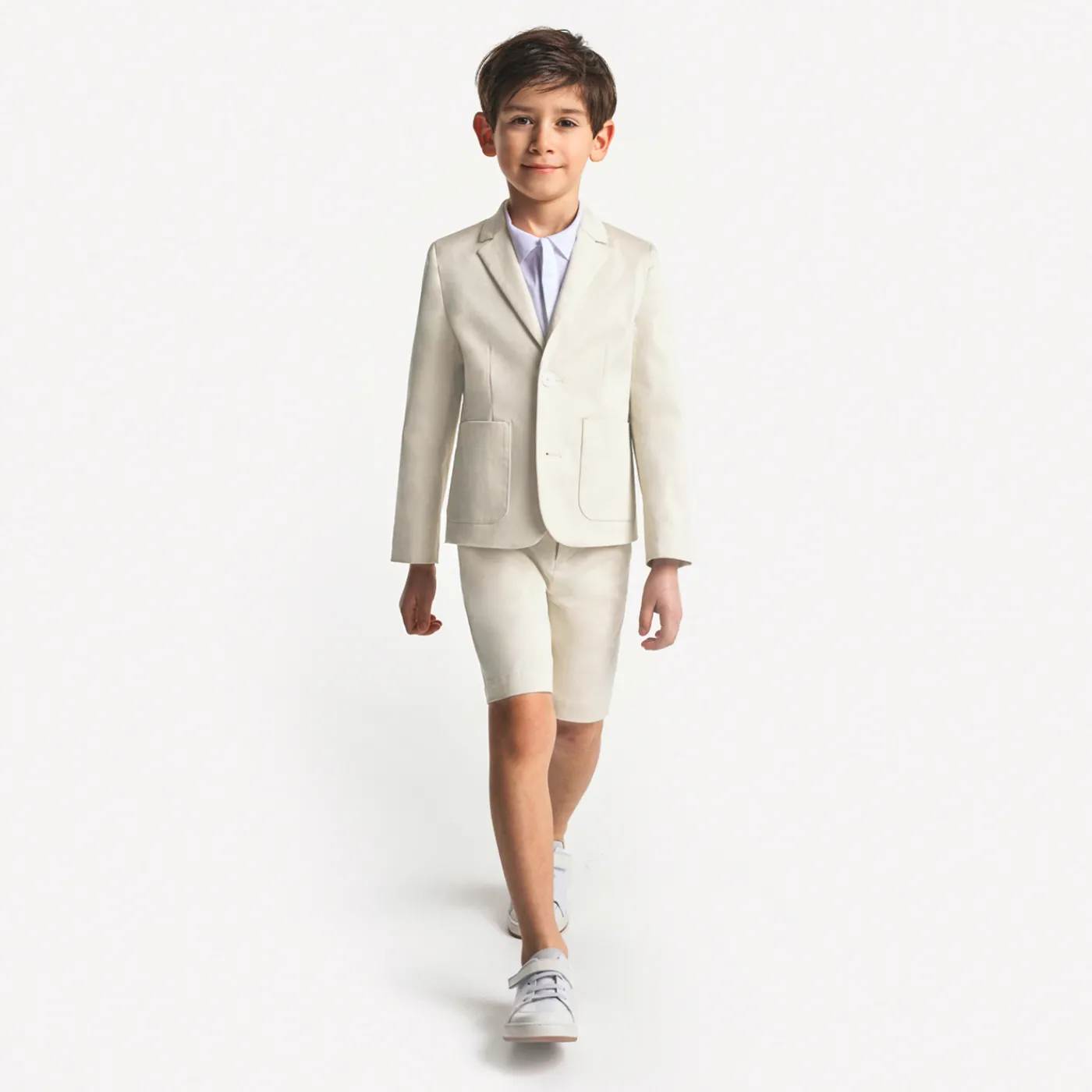 Shorts-Jacadi Boy Bermuda shorts in cotton satin Off-White