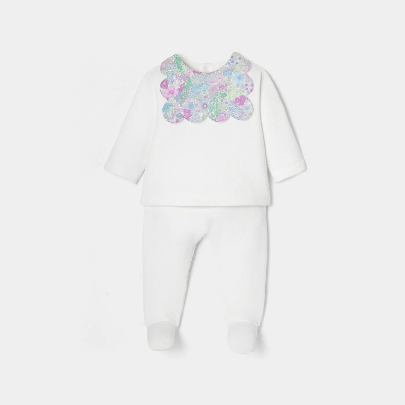 Bloomers, Overalls And Sets-Jacadi Baby girl comfort set Jacadi White