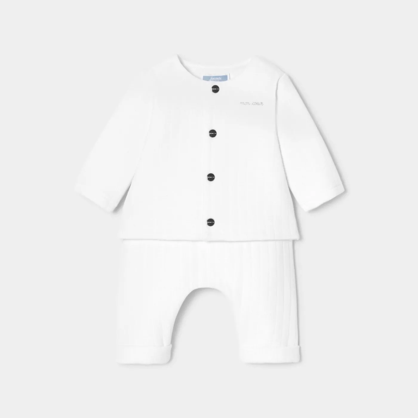 Bloomers, Overalls And Sets-Jacadi Baby comfort set Jacadi White