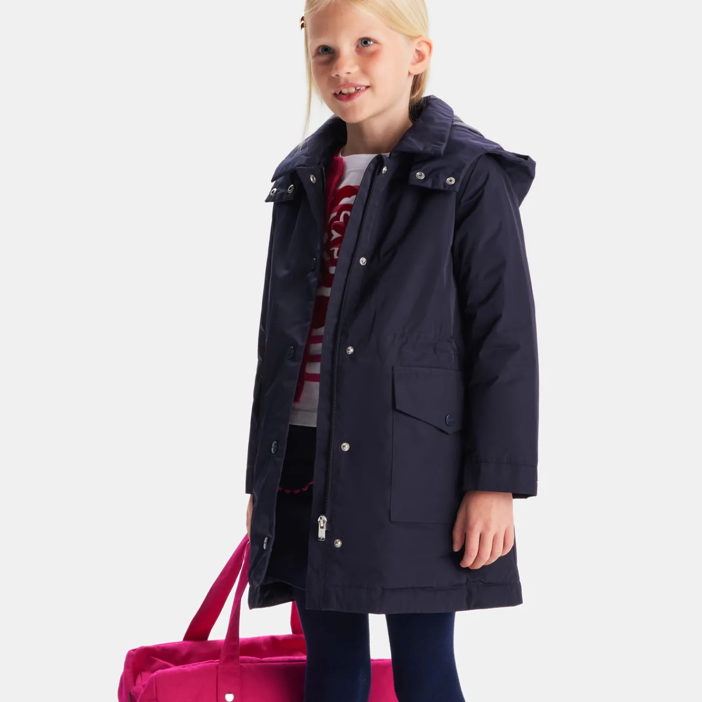 Coats And Outerwear|Girl Coats & Puffer Jackets-Jacadi Girl parka Jacadi Navy