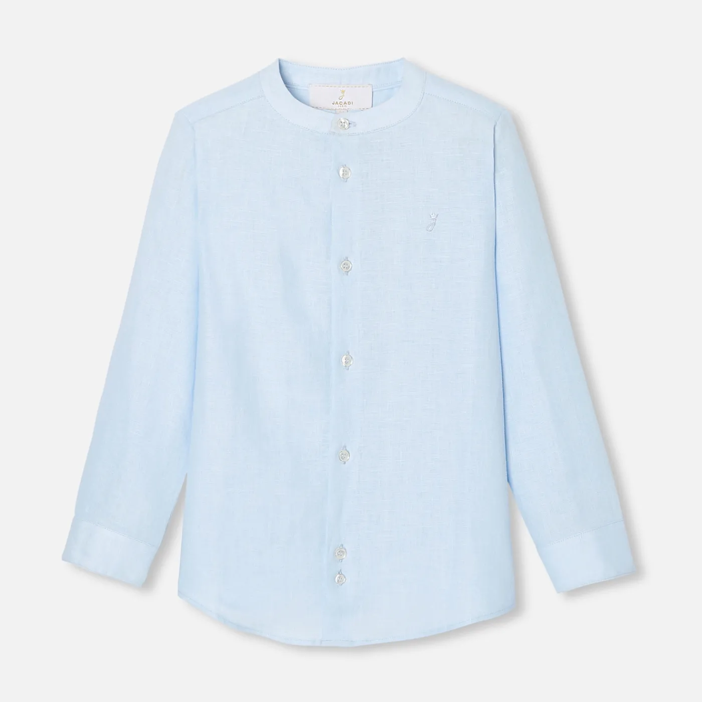 Shirts-Jacadi Boy linen shirt Blue