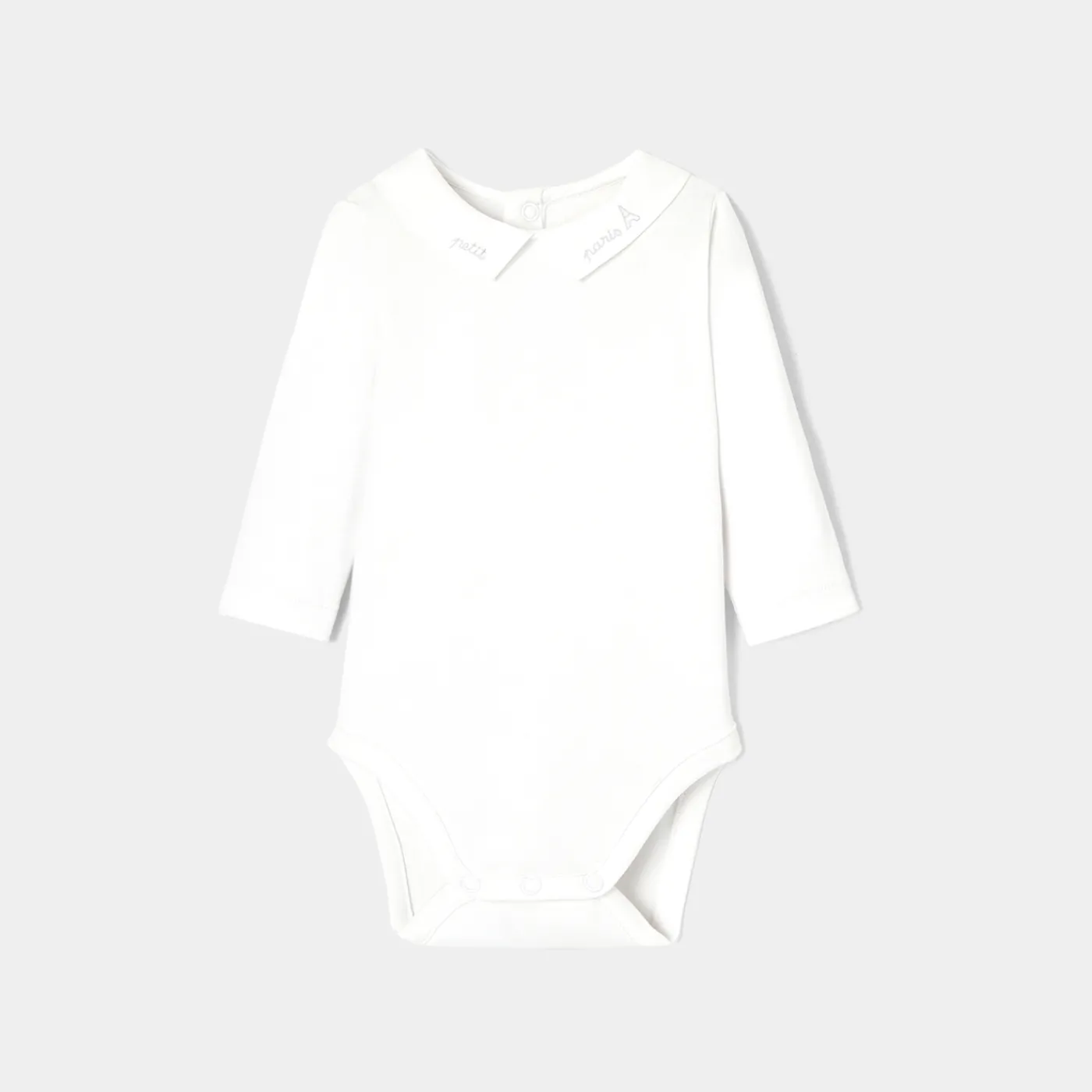 Bodysuits-Jacadi Baby boy long sleeves bodysuit Jacadi White